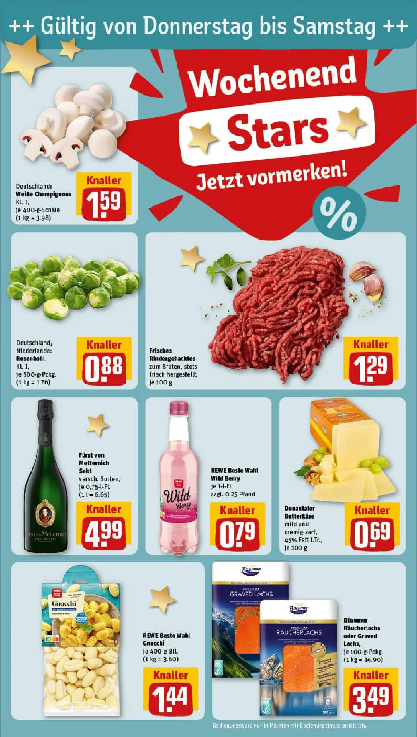 REWE Prospekt ab 13.10.2025 zum Blättern » Angebote | Seite: 24 | Produkte: Butter, Champignons, Lachs, Räucherlachs