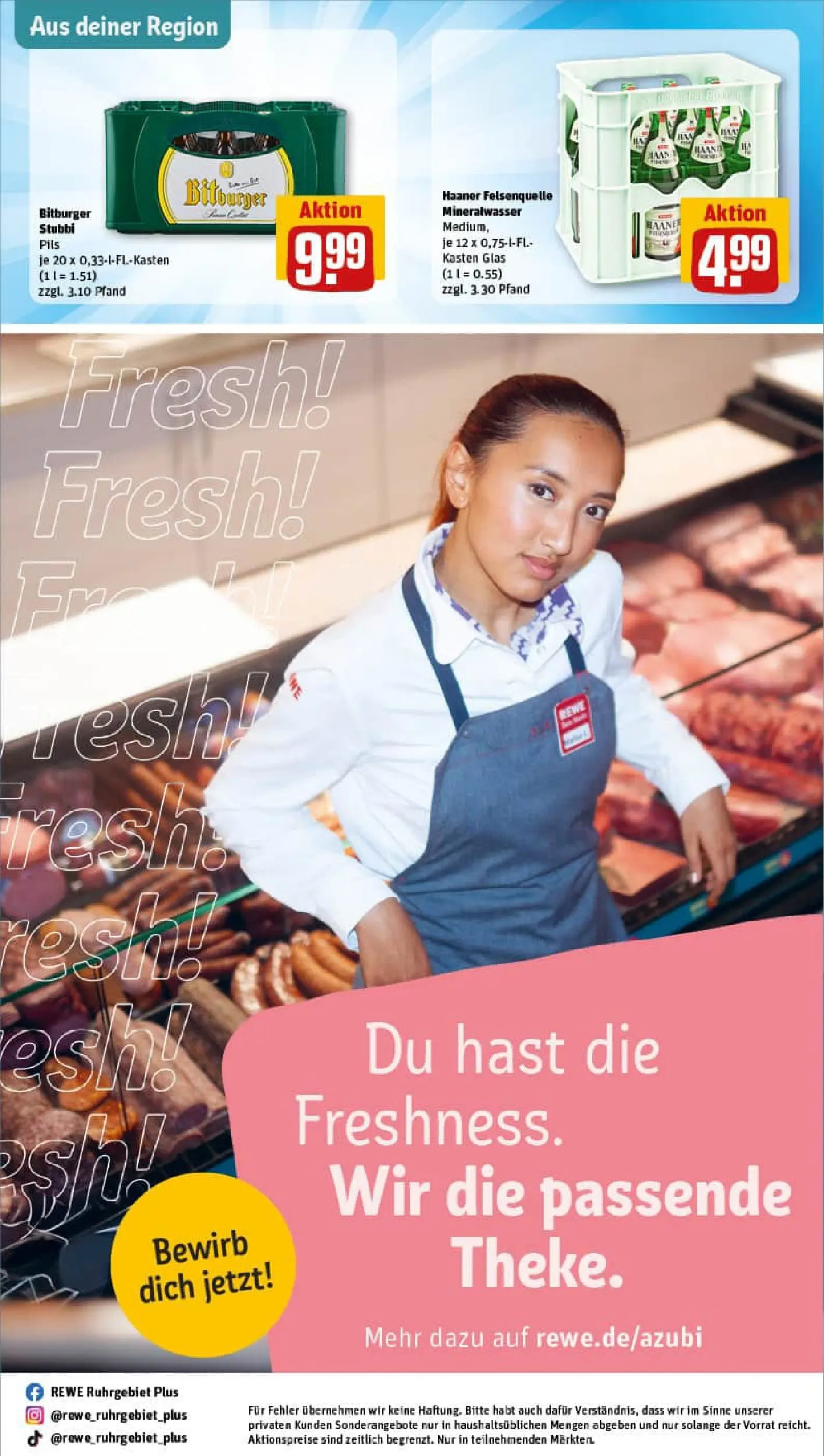 REWE Prospekt ab 13.10.2025 zum Blättern » Angebote | Seite: 28 | Produkte: Bitburger, Pils, Mineralwasser
