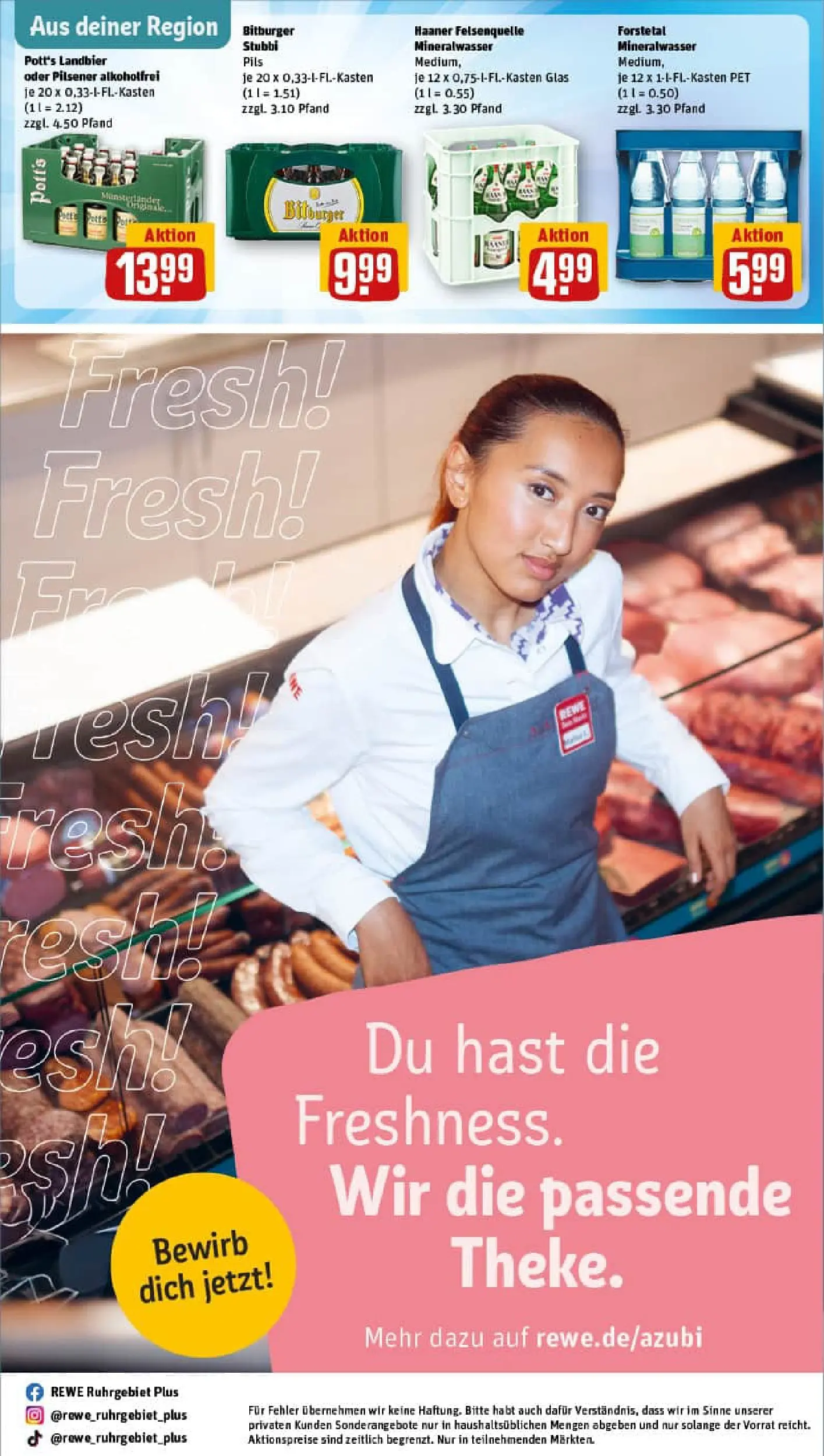 REWE Prospekt ab 13.10.2025 zum Blättern » Angebote | Seite: 34 | Produkte: Bitburger, Pils, Mineralwasser
