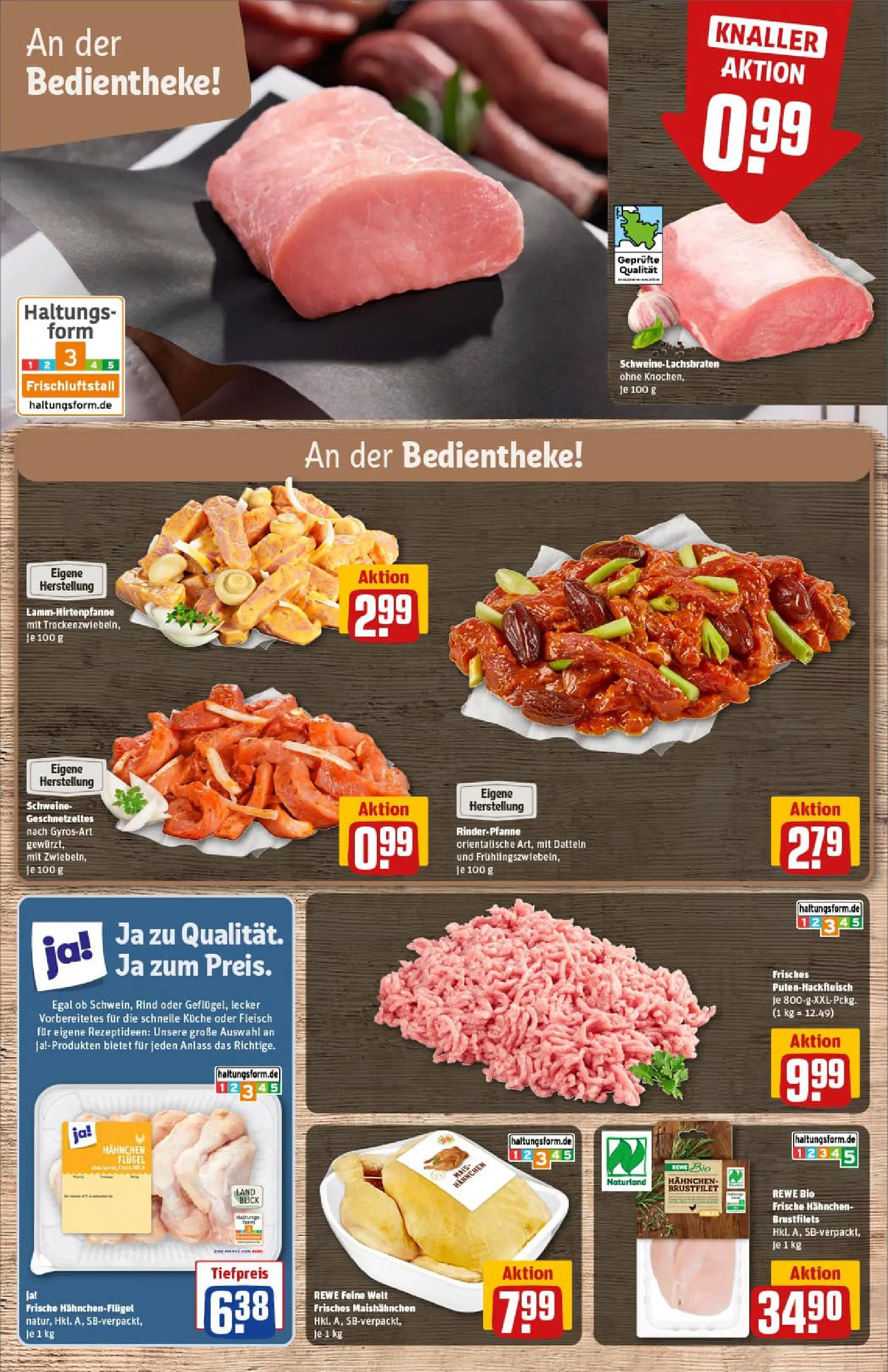 REWE Prospekt ab 13.10.2025 zum Blättern » Angebote | Seite: 8 | Produkte: Hahnchen, Küche, Fleisch