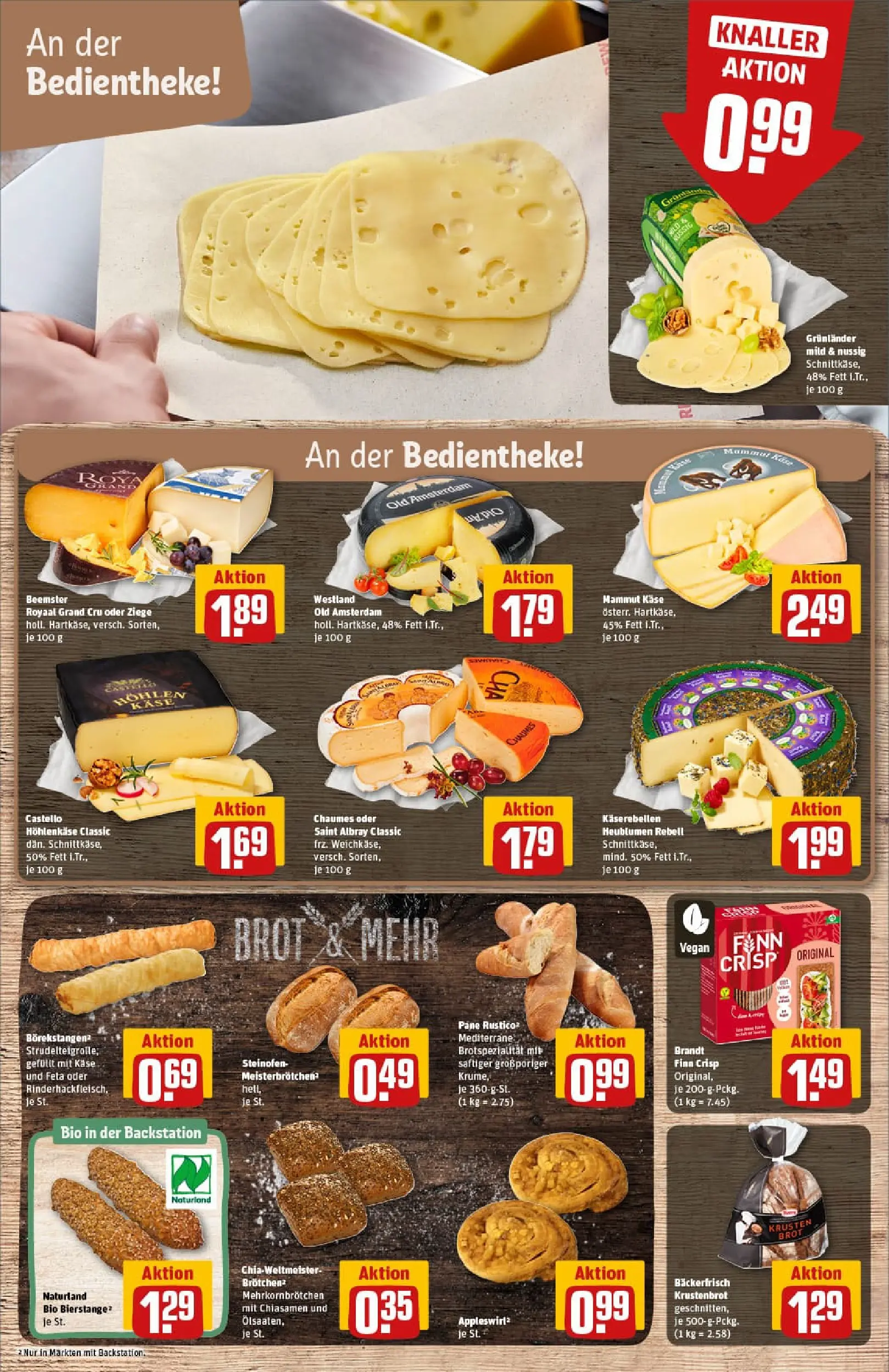 REWE Prospekt ab 13.10.2025 zum Blättern » Angebote | Seite: 11 | Produkte: Käse, Pane, Grunlander, Brot