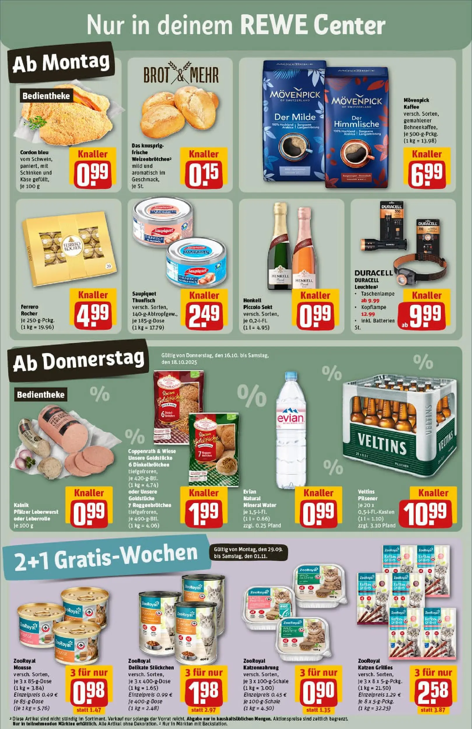 REWE Prospekt ab 13.10.2025 zum Blättern » Angebote | Seite: 3 | Produkte: Käse, Sekt, Schinken, Veltins