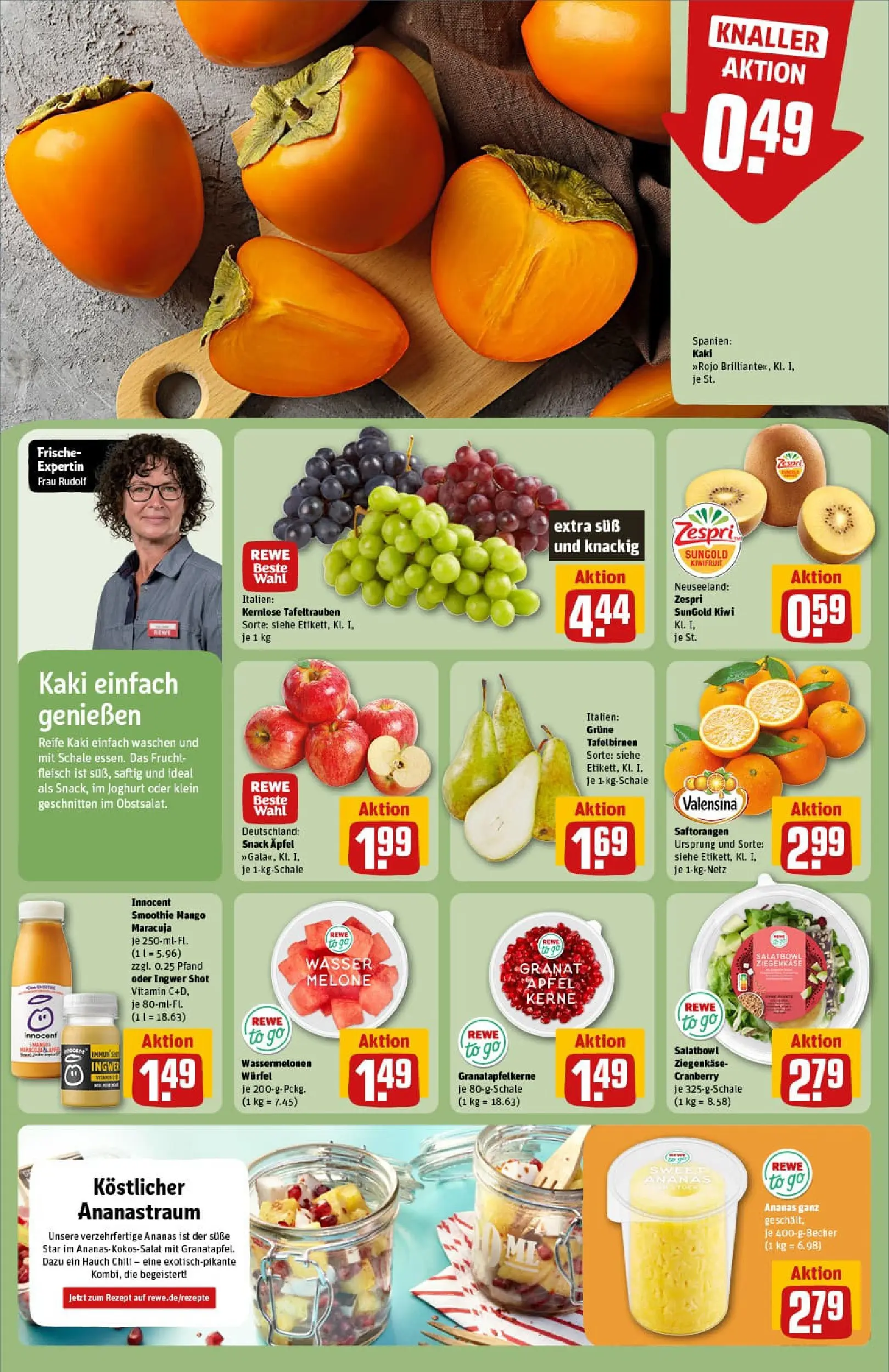 REWE Prospekt ab 13.10.2025 zum Blättern » Angebote | Seite: 6 | Produkte: Joghurt, Chili, Kaki, Kiwi