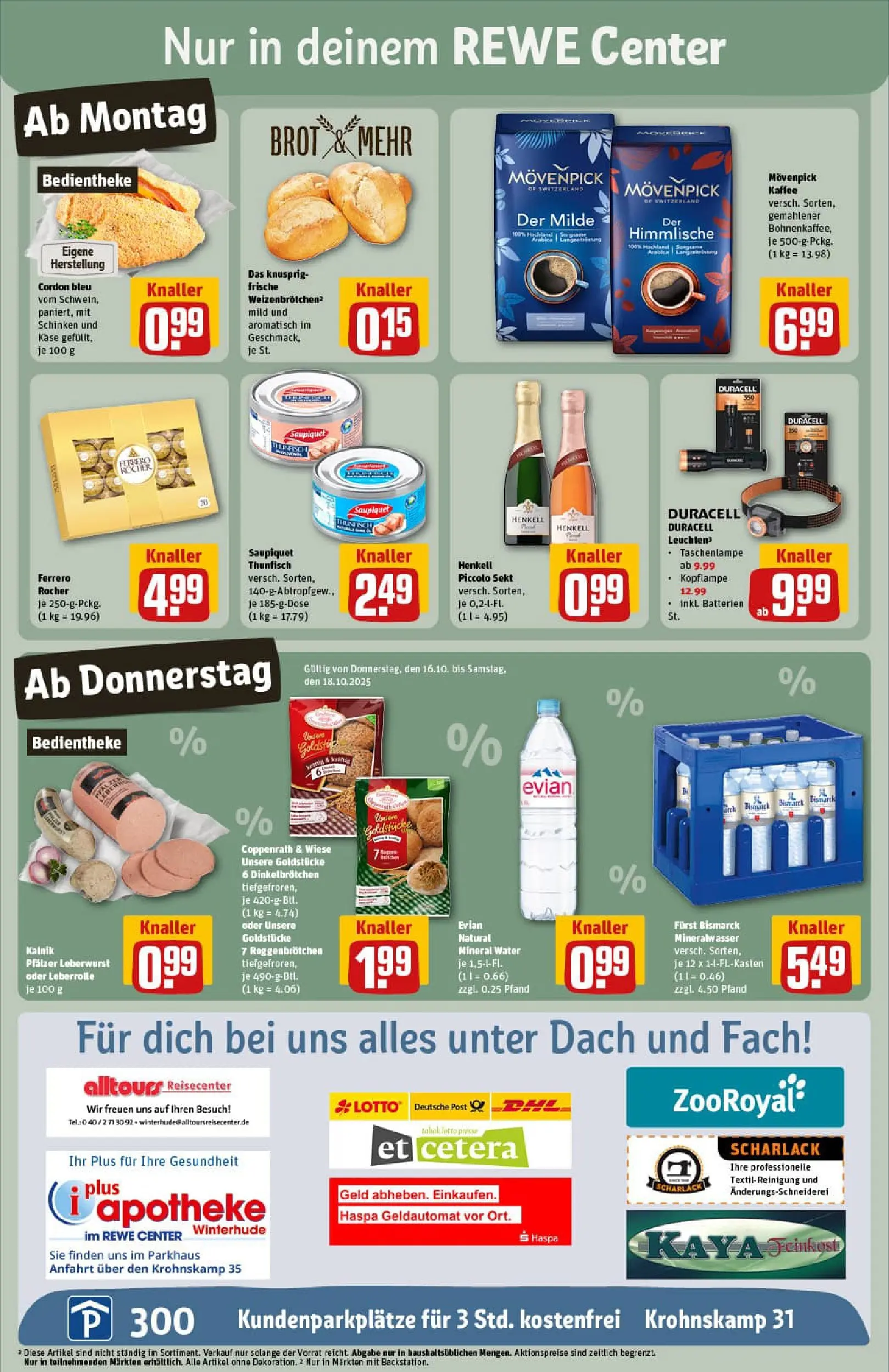 REWE Prospekt ab 13.10.2025 zum Blättern » Angebote | Seite: 3 | Produkte: Presse, Ferrero rocher, Batterien, Käse