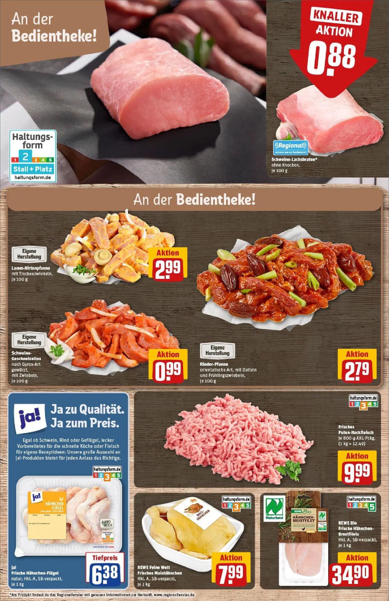 REWE Prospekt ab 13.10.2025 zum Blättern » Angebote | Seite: 8 | Produkte: Hahnchen, Küche, Fleisch