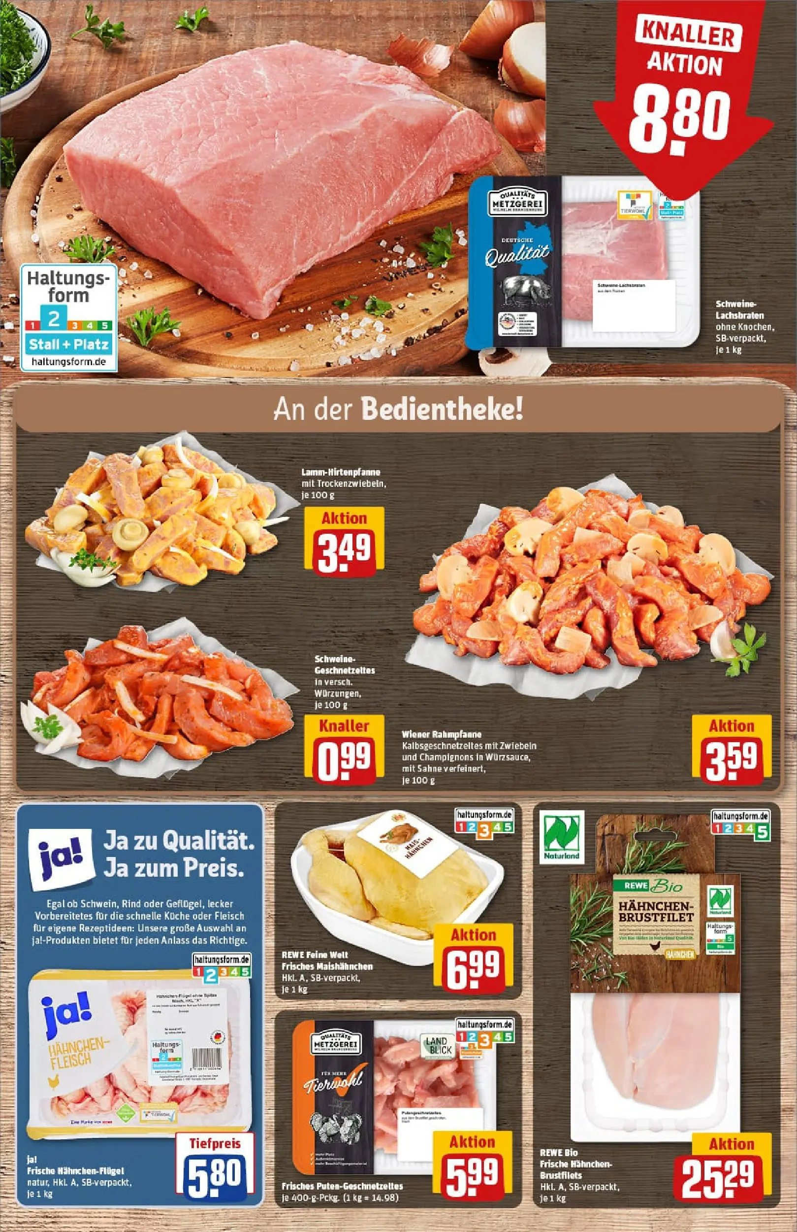 REWE Prospekt ab 13.10.2025 zum Blättern » Angebote | Seite: 8 | Produkte: Küche, Champignons, Sahne, Fleisch