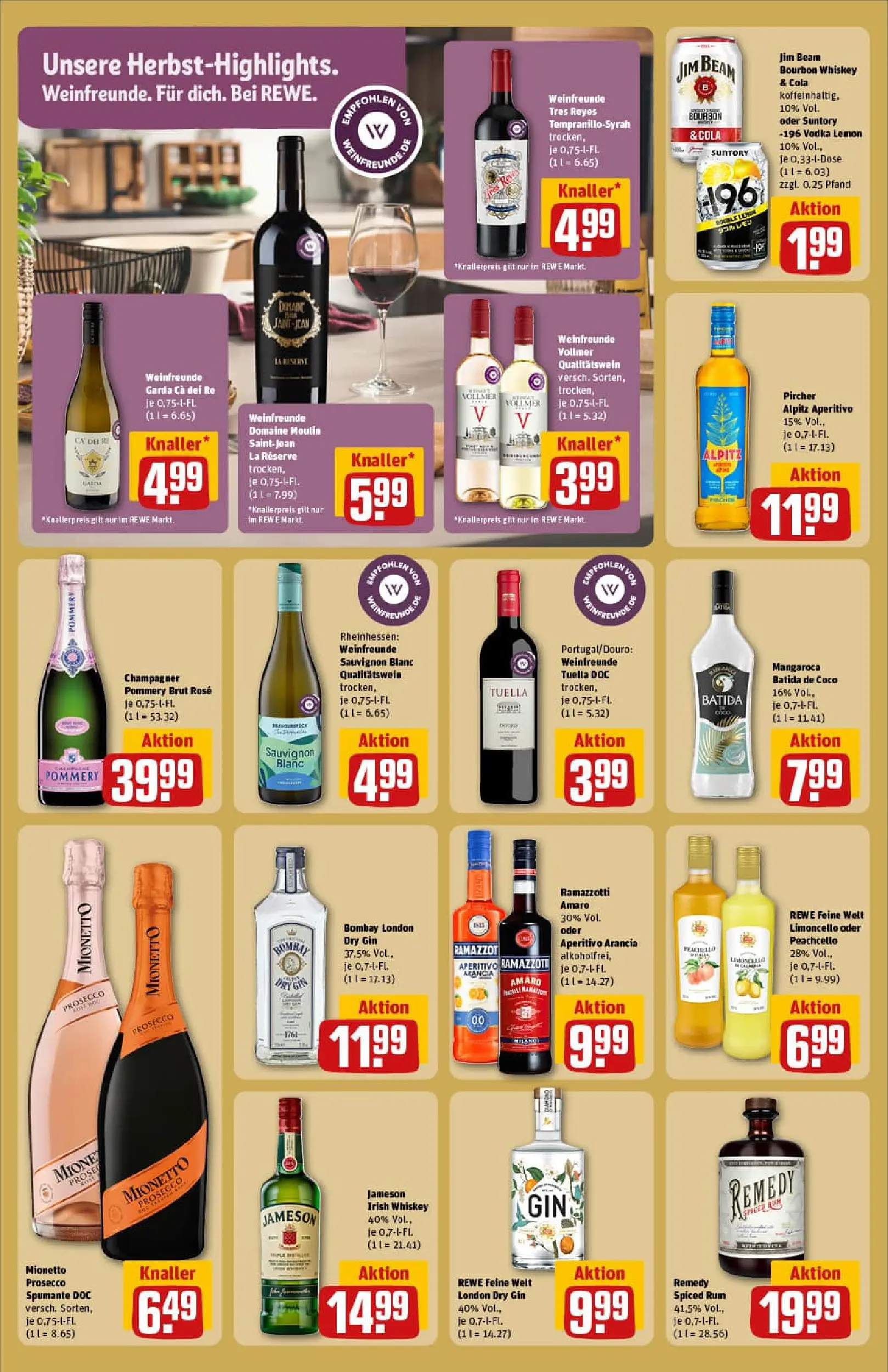 REWE Prospekt ab 13.10.2025 zum Blättern » Angebote | Seite: 18 | Produkte: Rum, Jameson, Prosecco, Whiskey
