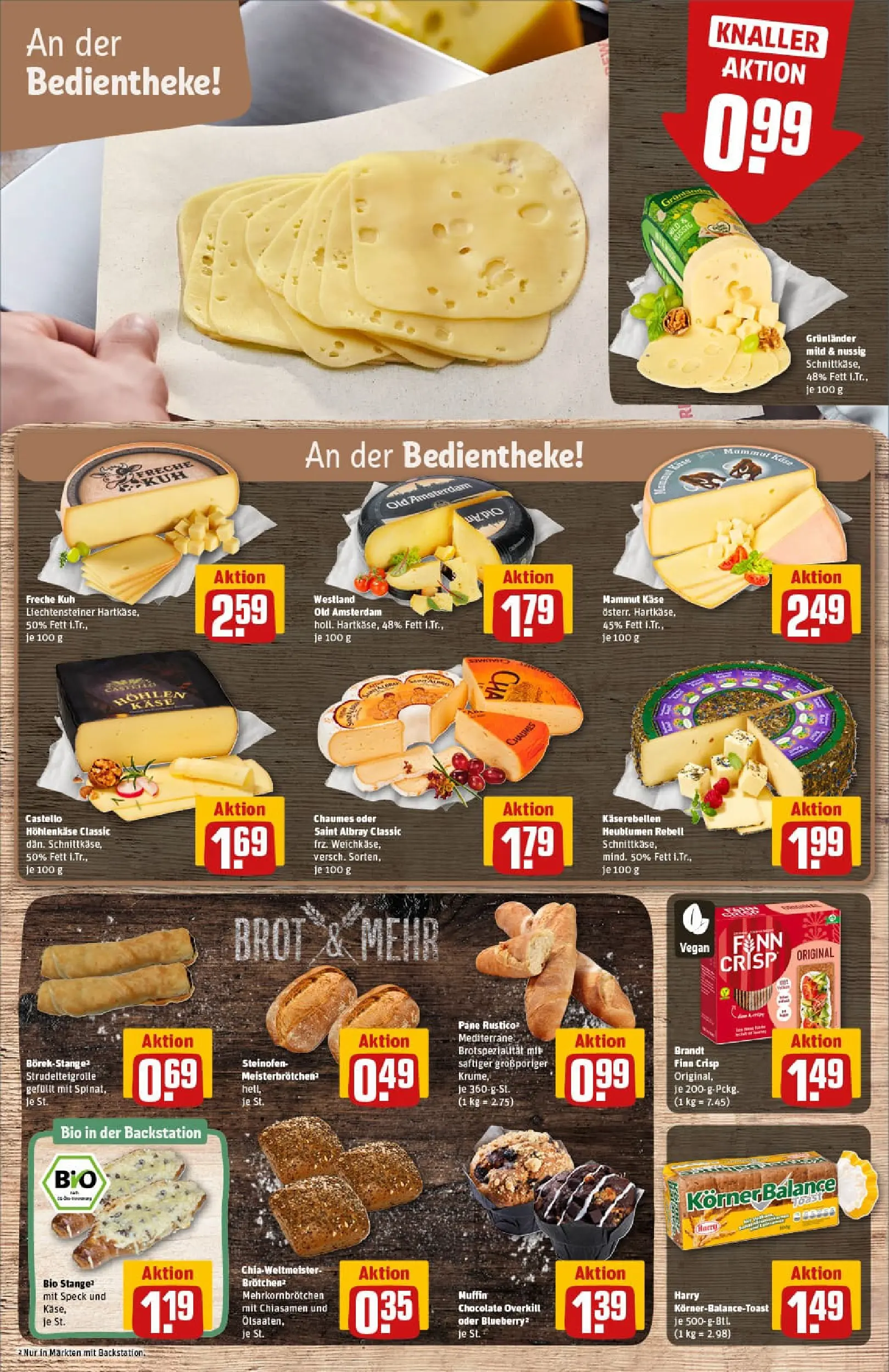 REWE Prospekt ab 13.10.2025 zum Blättern » Angebote | Seite: 11 | Produkte: Käse, Toast, Grunlander, Brot