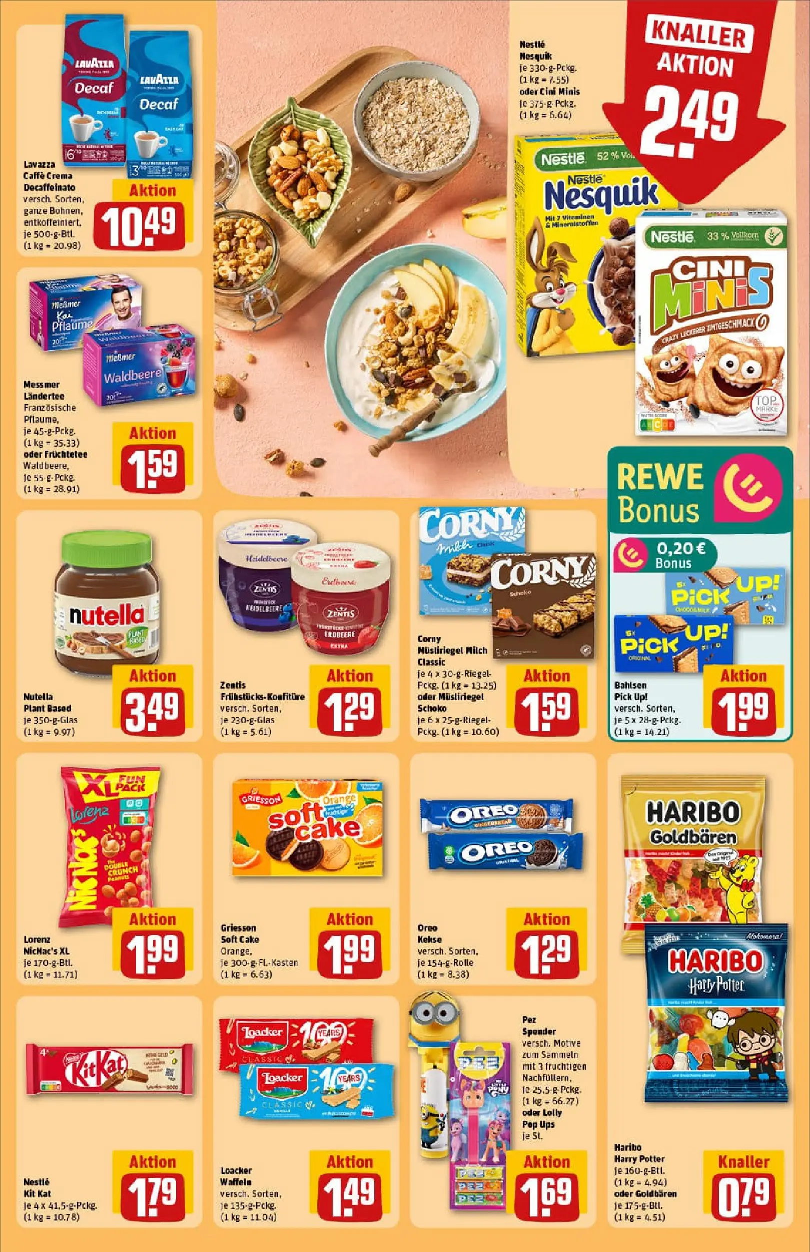 REWE Prospekt ab 13.10.2025 zum Blättern » Angebote | Seite: 23 | Produkte: Haribo, Milch, Messmer, Waffeln