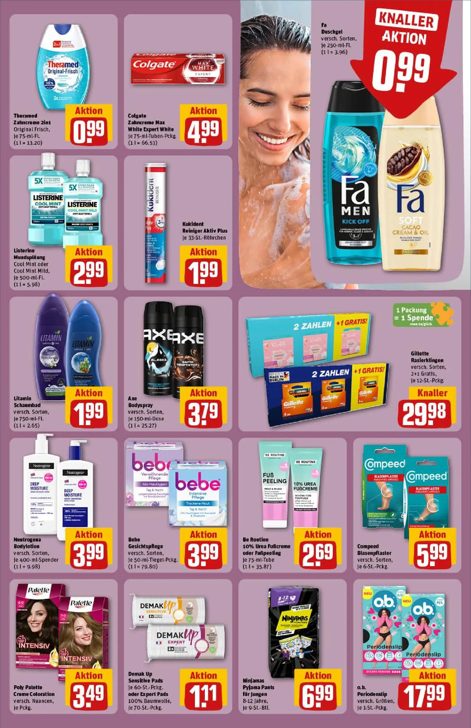 REWE Prospekt ab 13.10.2025 zum Blättern » Angebote | Seite: 25 | Produkte: Peeling, Body Lotion, Listerine, Fußpeeling