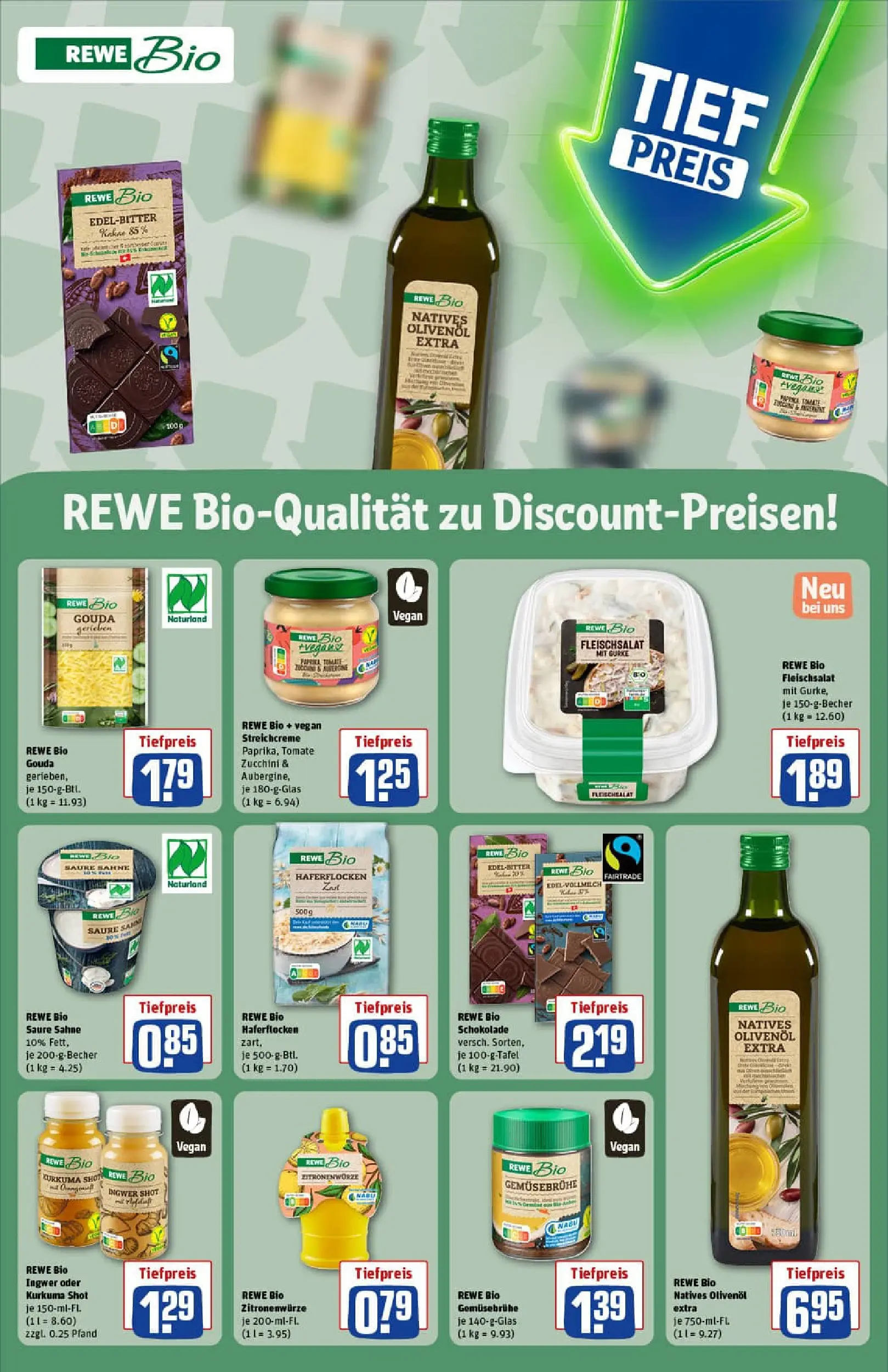 REWE Prospekt ab 13.10.2025 zum Blättern » Angebote | Seite: 15 | Produkte: Schokolade, Gouda, Olivenol, Sahne