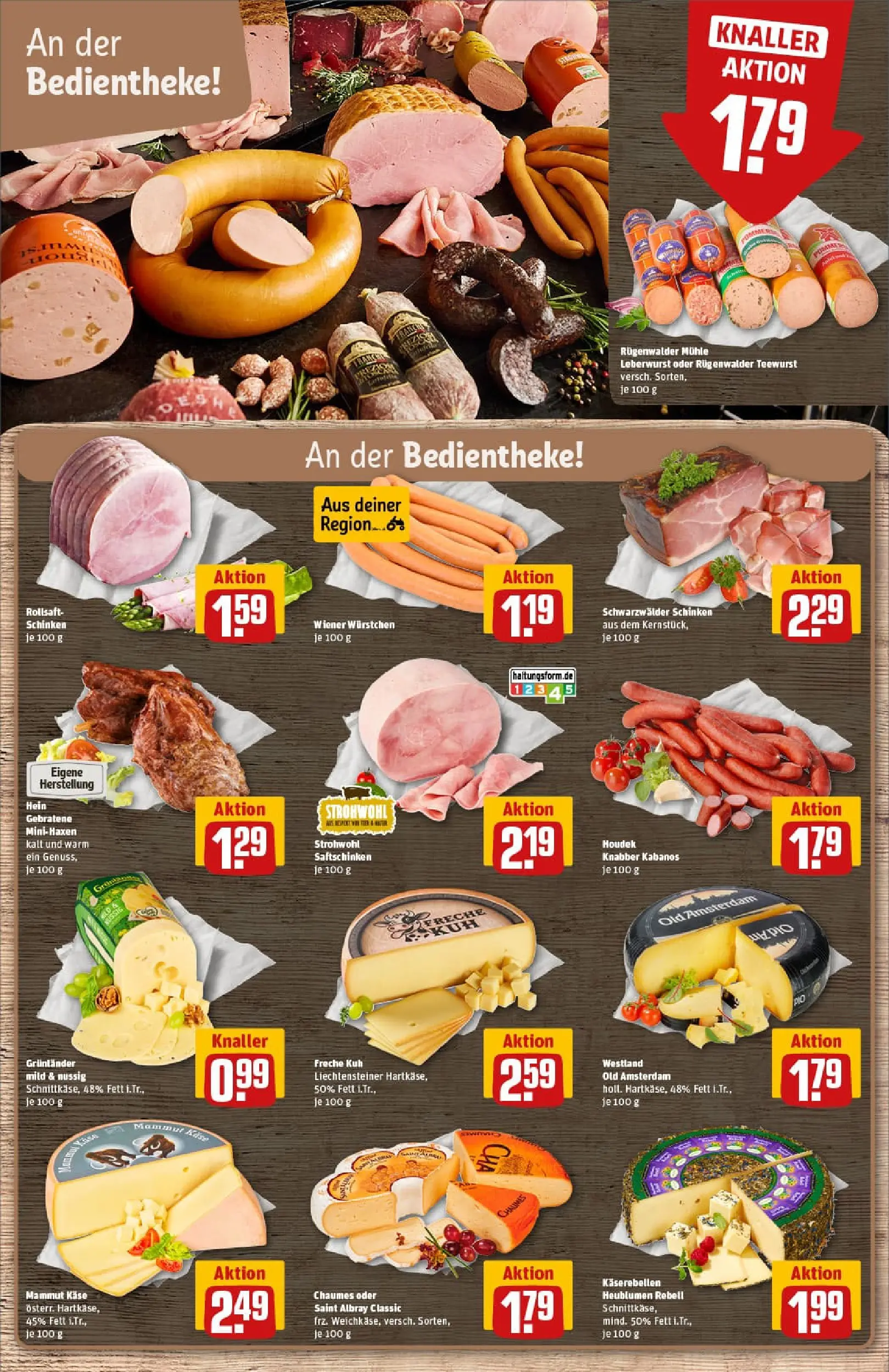 REWE Prospekt ab 13.10.2025 zum Blättern » Angebote | Seite: 10 | Produkte: Mühle, Käse, Grunlander, Schinken