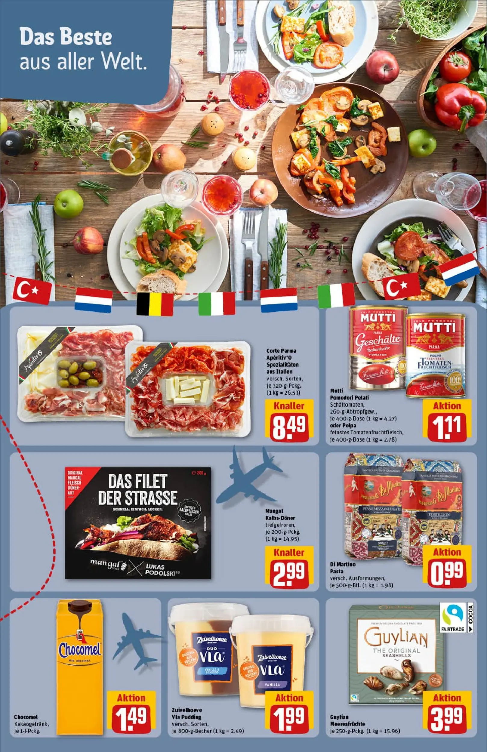 REWE Prospekt ab 13.10.2025 zum Blättern » Angebote | Seite: 16 | Produkte: Tomaten, Pudding, Chocomel, Fleisch