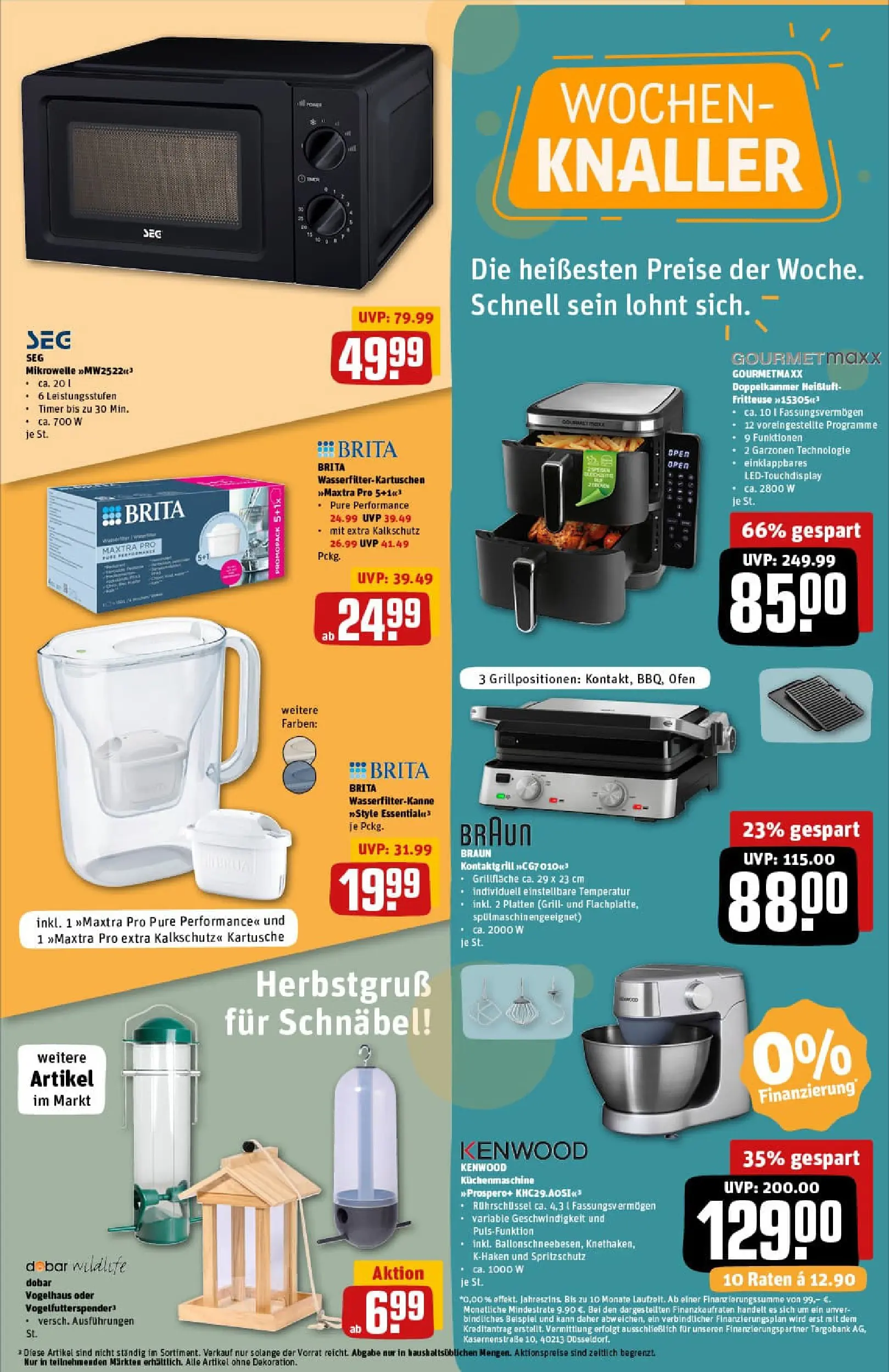 REWE Prospekt ab 13.10.2025 zum Blättern » Angebote | Seite: 33 | Produkte: Ofen, Mikrowelle, Grill, Fritteuse
