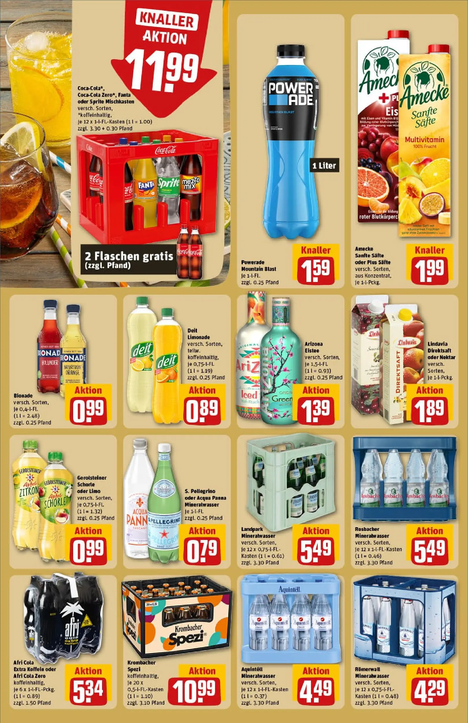 REWE Prospekt ab 13.10.2025 zum Blättern » Angebote | Seite: 18 | Produkte: Sprite, Powerade, Eis, Gerolsteiner