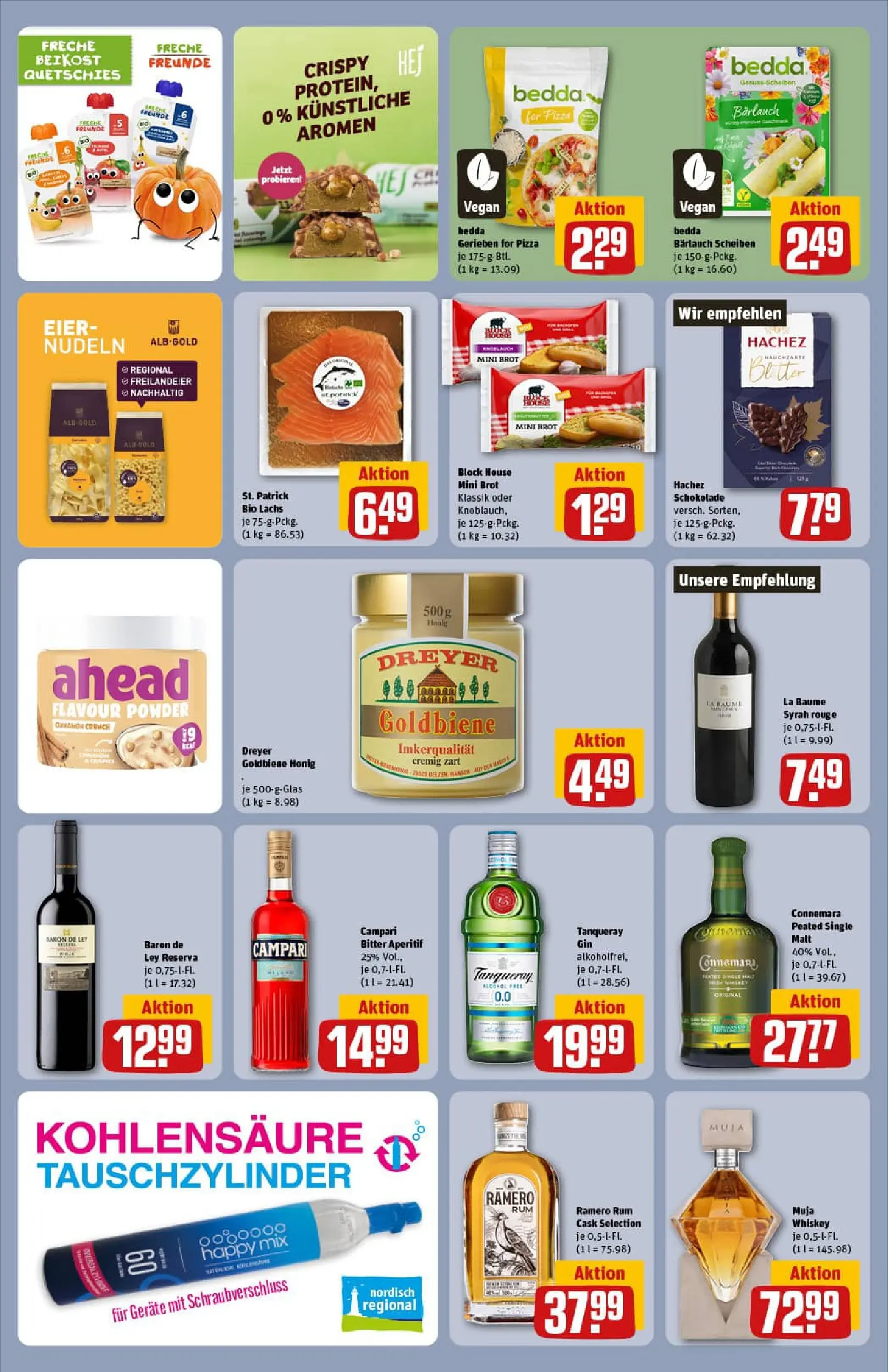 REWE Prospekt ab 13.10.2025 zum Blättern » Angebote | Seite: 34 | Produkte: Eier, Campari, Brot, Gin