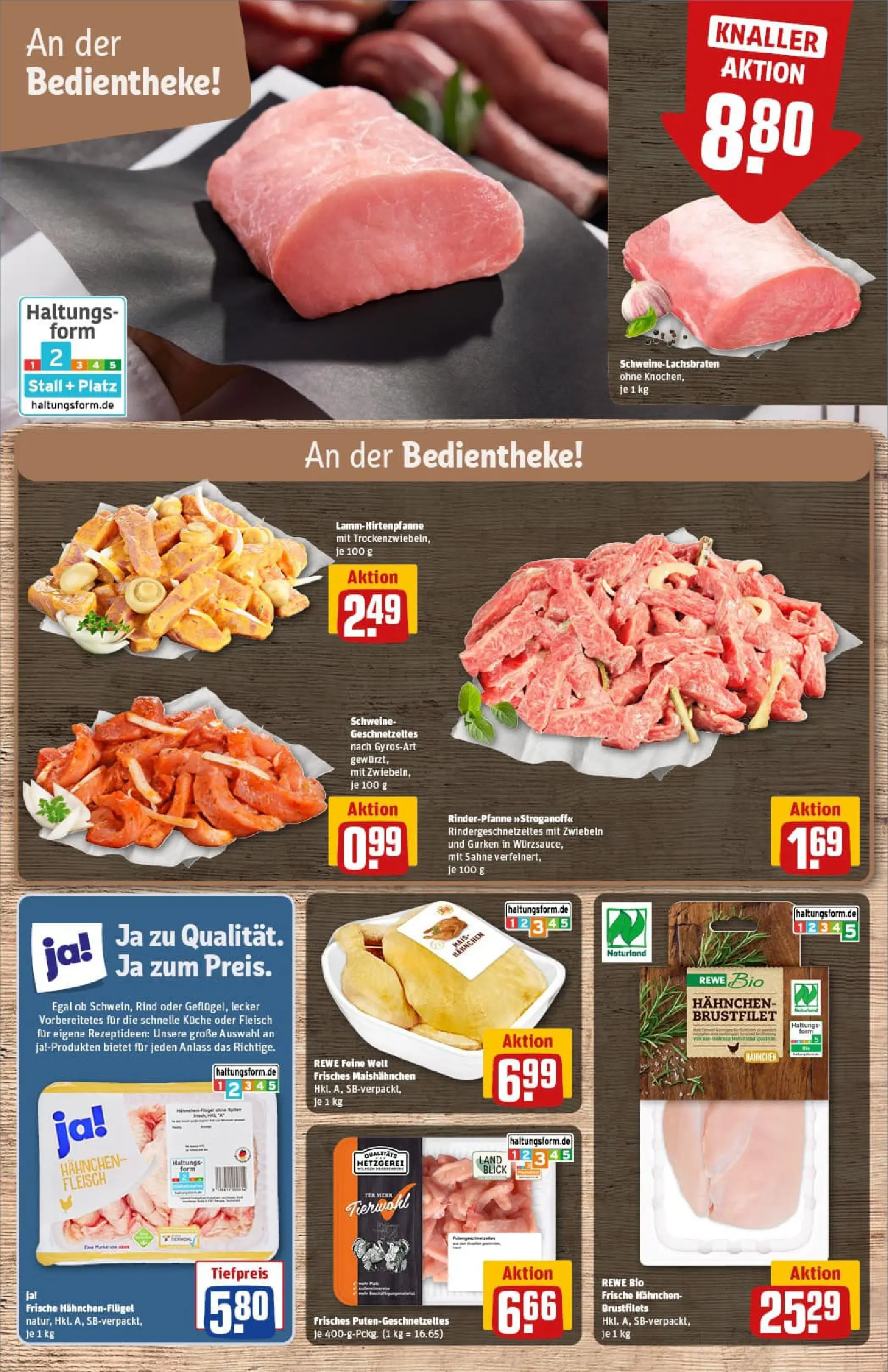REWE Prospekt ab 13.10.2025 zum Blättern » Angebote | Seite: 8 | Produkte: Hahnchen, Küche, Fleisch, Gurken