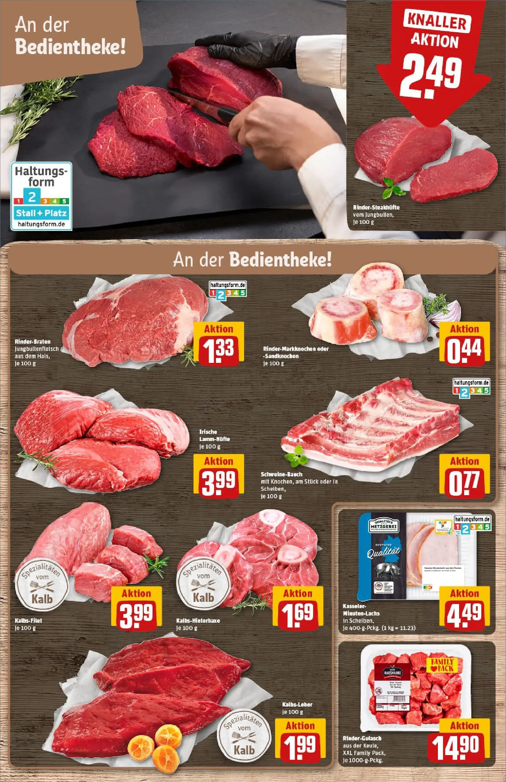 REWE Prospekt ab 13.10.2025 zum Blättern » Angebote | Seite: 9 | Produkte: Rinderbraten, Rindergulasch, Kalbsleber