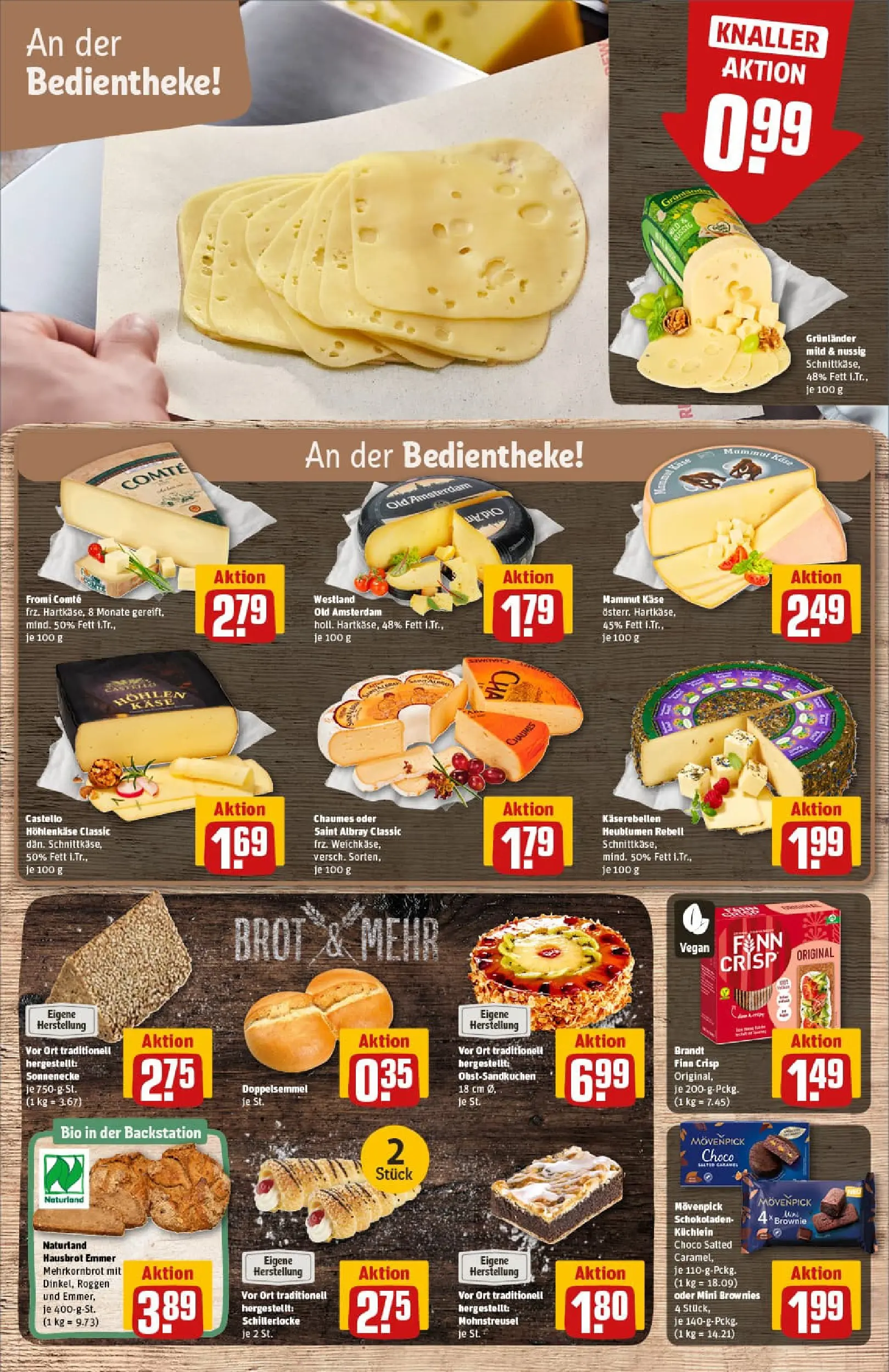 REWE Prospekt ab 13.10.2025 zum Blättern » Angebote | Seite: 11 | Produkte: Käse, Grunlander, Brot