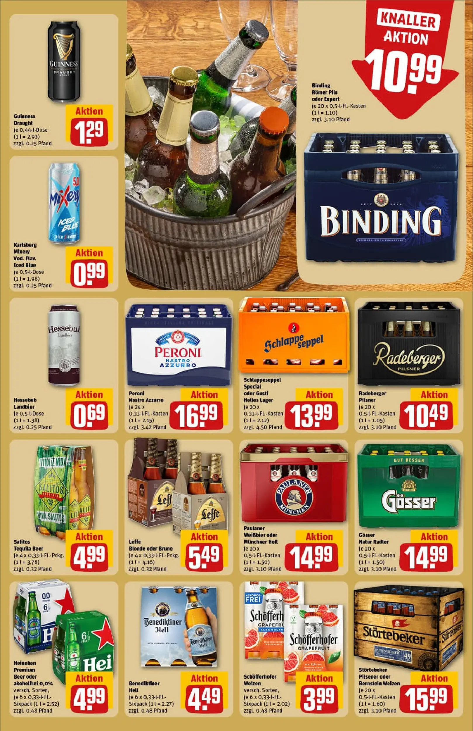 REWE Prospekt ab 13.10.2025 zum Blättern » Angebote | Seite: 17 | Produkte: Weißbier, Benediktiner hell, Heineken, Radler