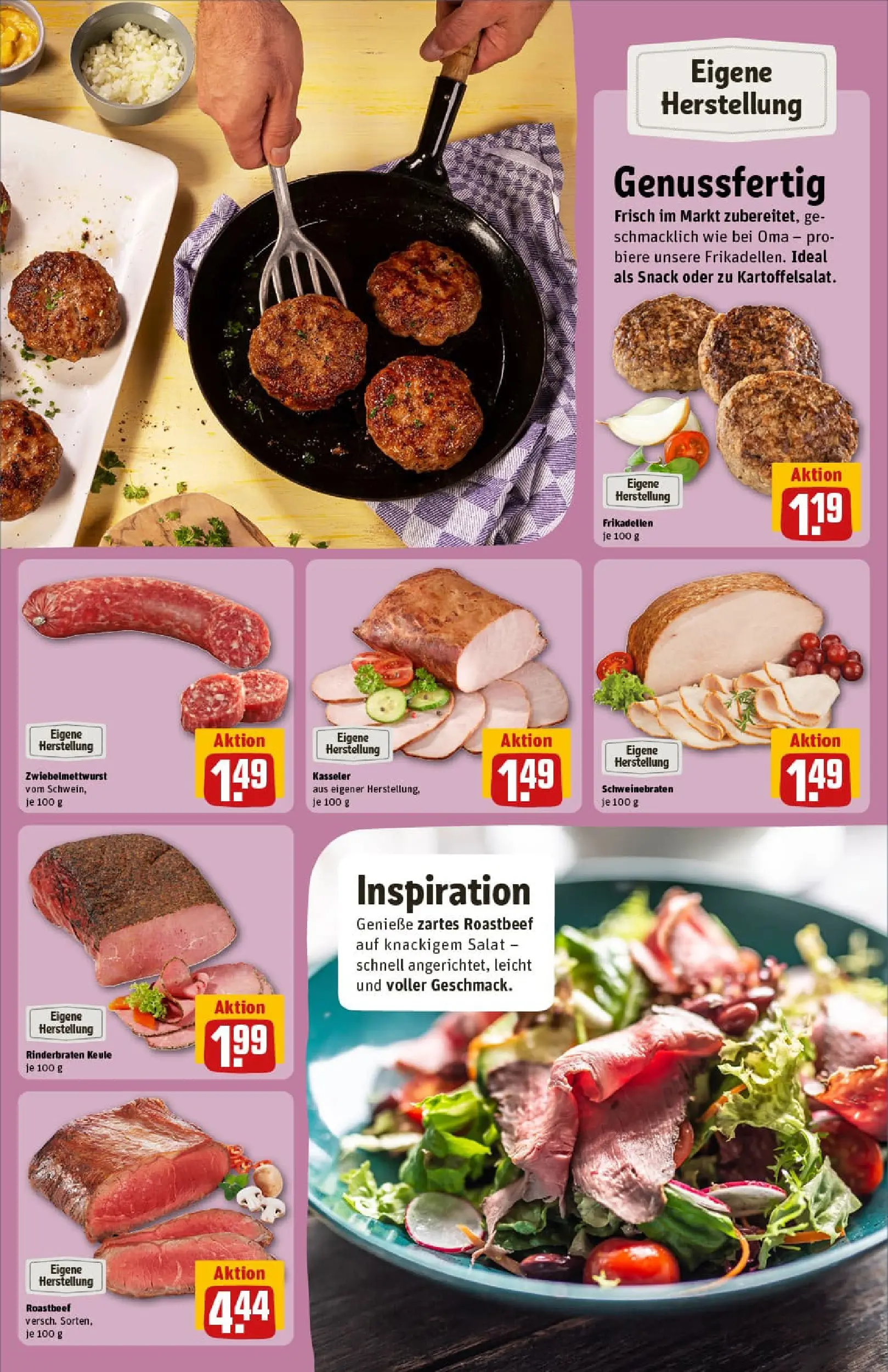 REWE Prospekt ab 13.10.2025 zum Blättern » Angebote | Seite: 13 | Produkte: Rinderbraten, Roastbeef, Salat