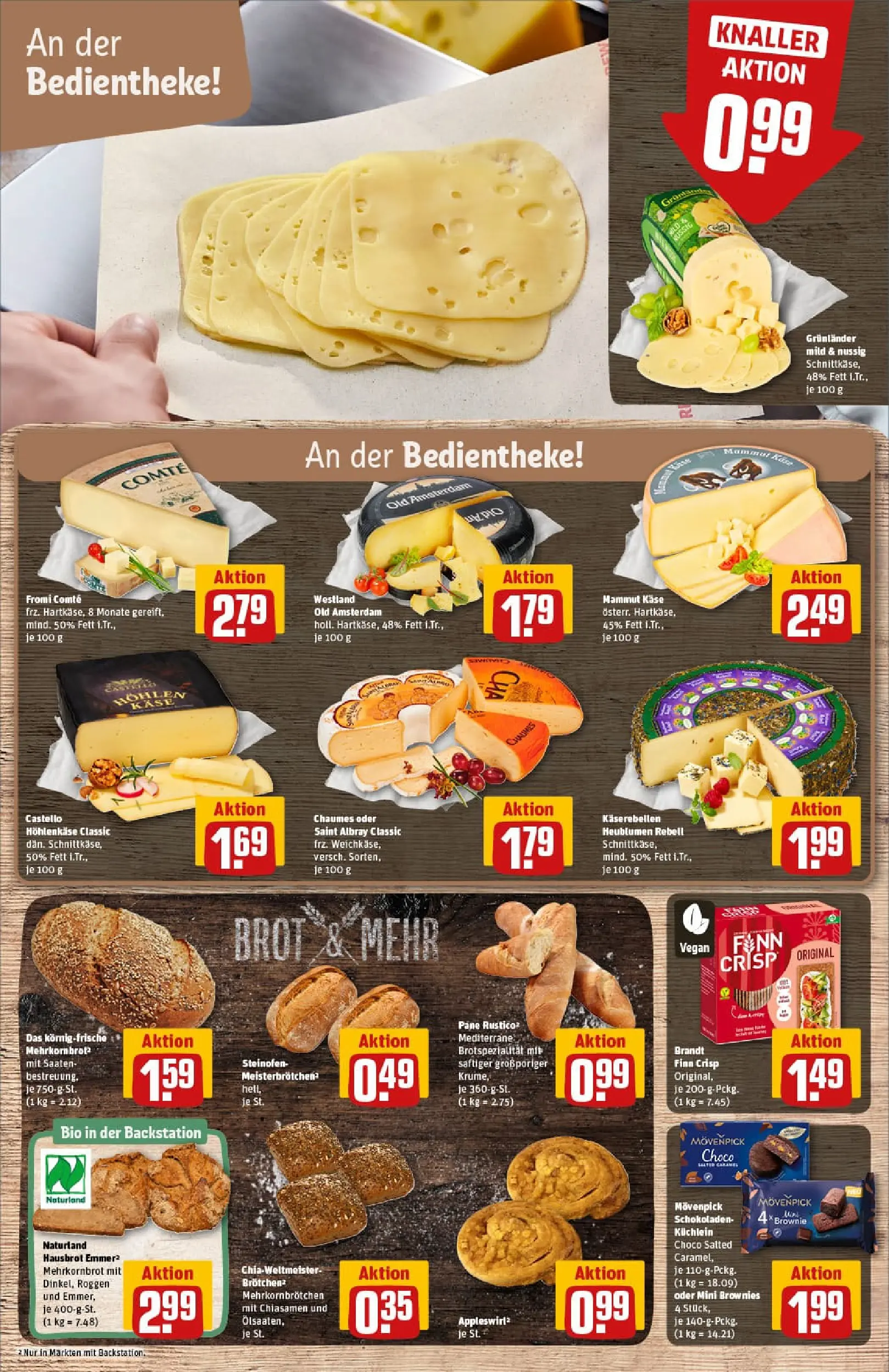 REWE Prospekt ab 13.10.2025 zum Blättern » Angebote | Seite: 11 | Produkte: Käse, Pane, Grunlander, Brot