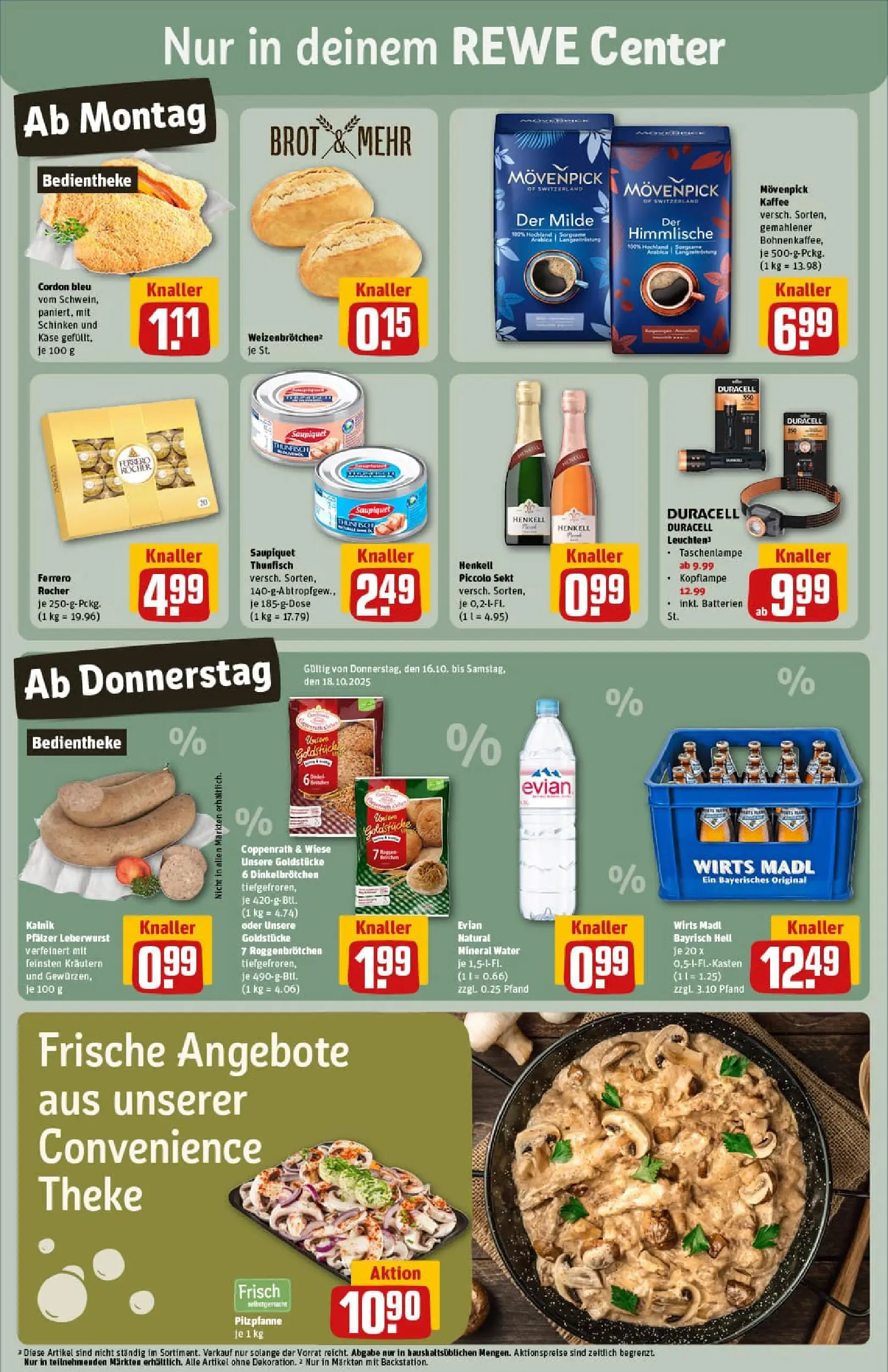 REWE Prospekt ab 13.10.2025 zum Blättern » Angebote | Seite: 3 | Produkte: Ferrero rocher, Theke, Thunfisch, Sekt