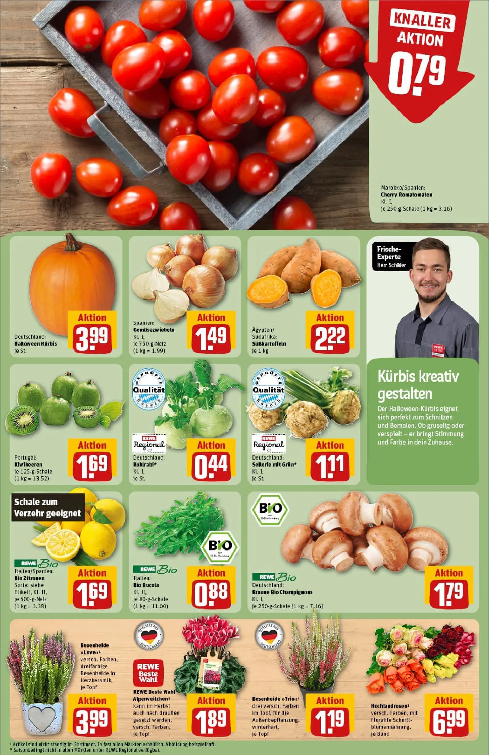 REWE Prospekt ab 13.10.2025 zum Blättern » Angebote | Seite: 7 | Produkte: Rucola, Kohlrabi, Kiwi, Zitronen