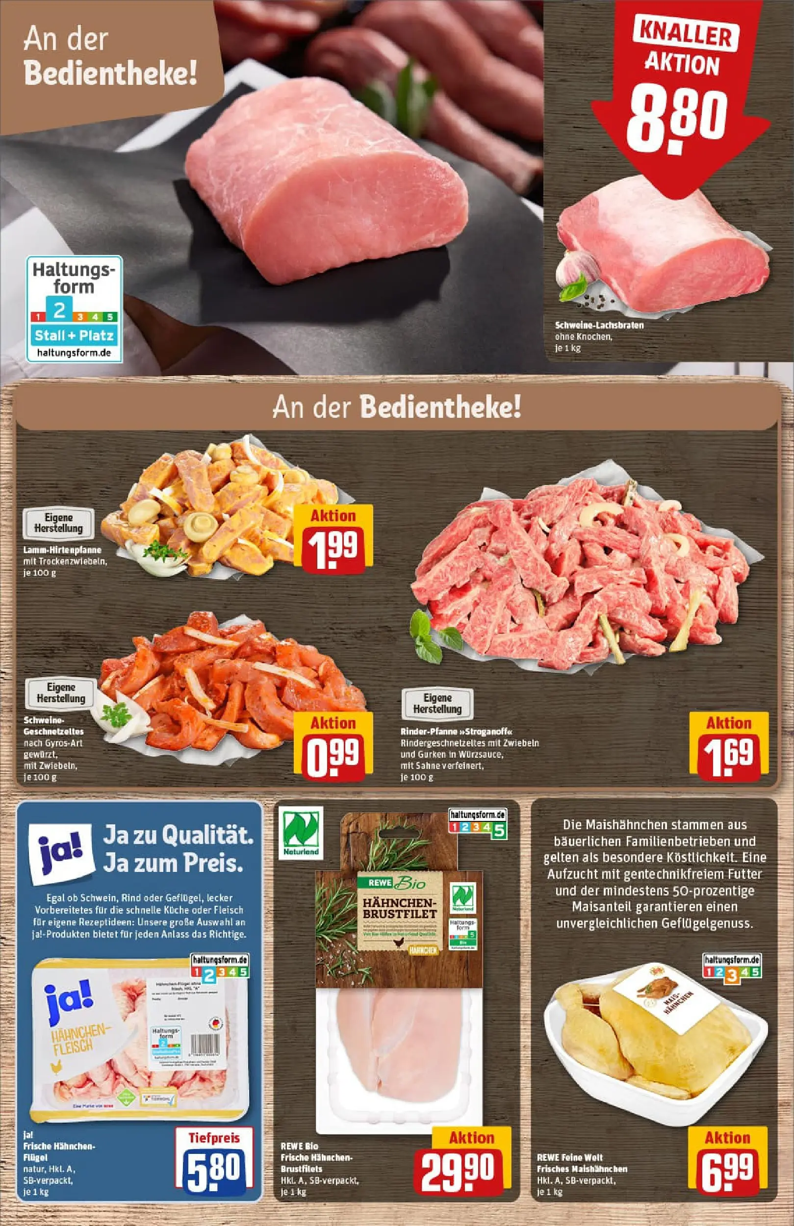 REWE Prospekt ab 13.10.2025 zum Blättern » Angebote | Seite: 8 | Produkte: Küche, Sahne, Fleisch, Gurken
