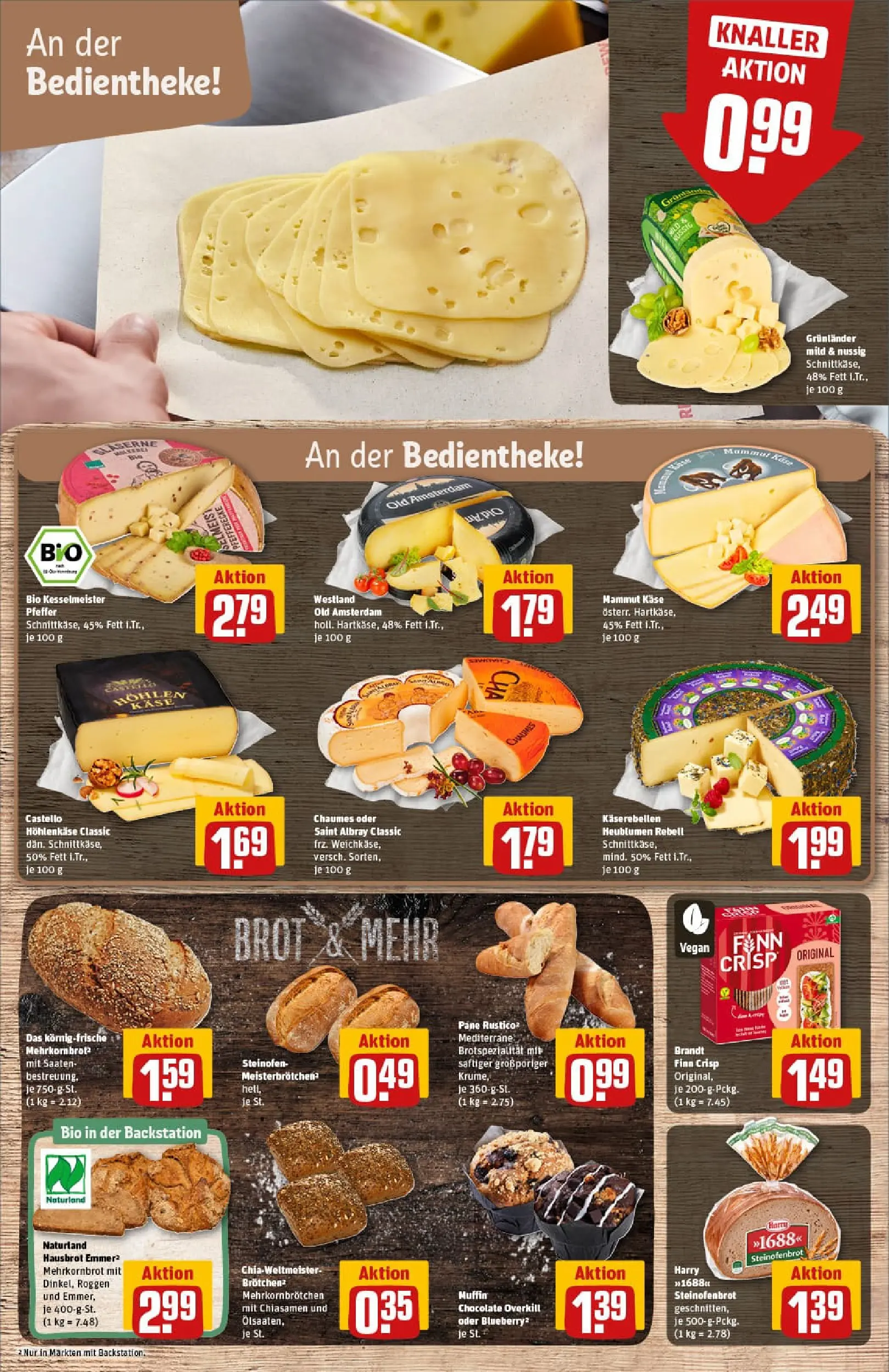 REWE Prospekt ab 13.10.2025 zum Blättern » Angebote | Seite: 13 | Produkte: Käse, Pane, Grunlander, Brot