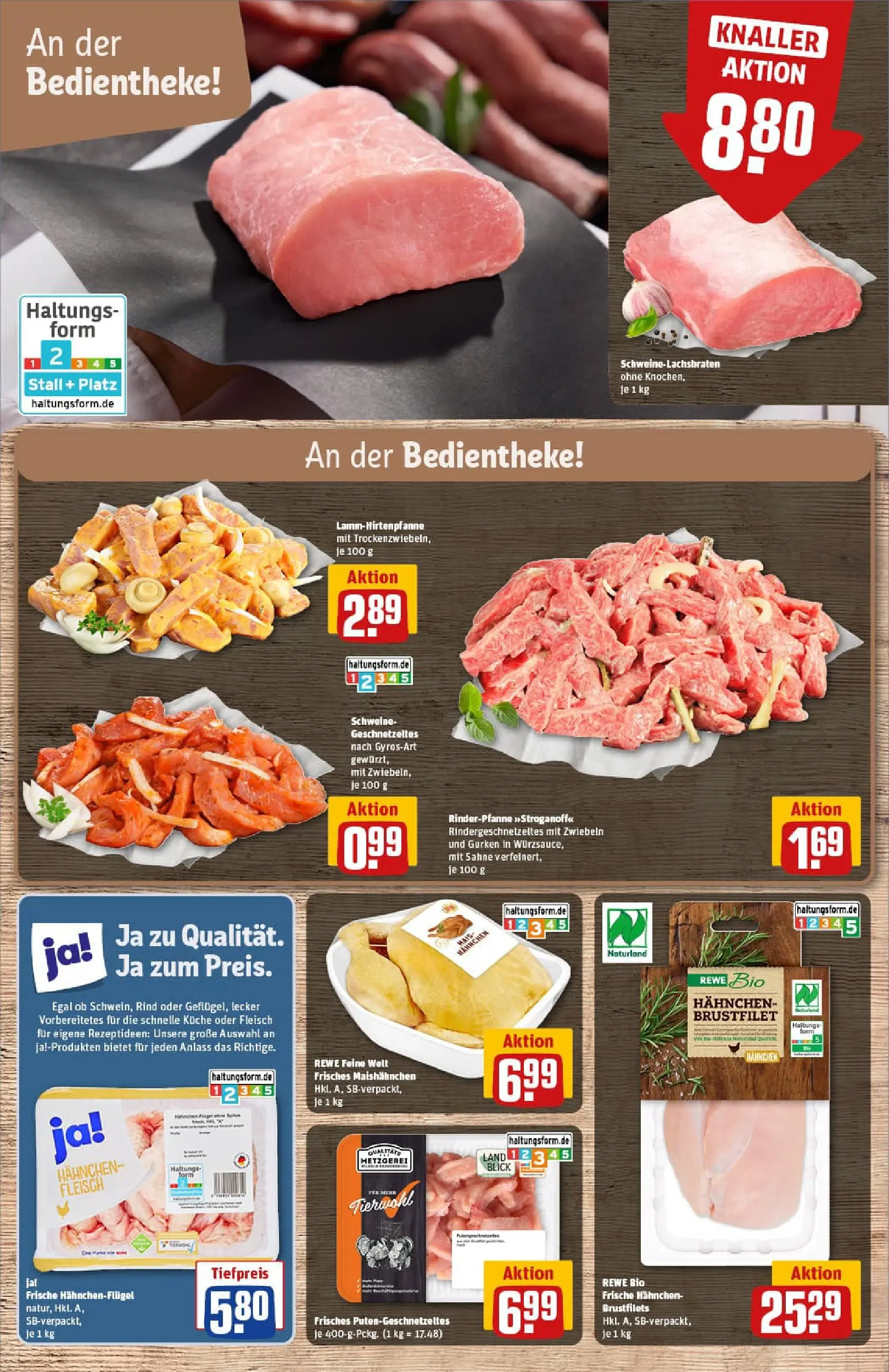 REWE Prospekt ab 13.10.2025 zum Blättern » Angebote | Seite: 8 | Produkte: Hahnchen, Küche, Zwiebeln, Fleisch