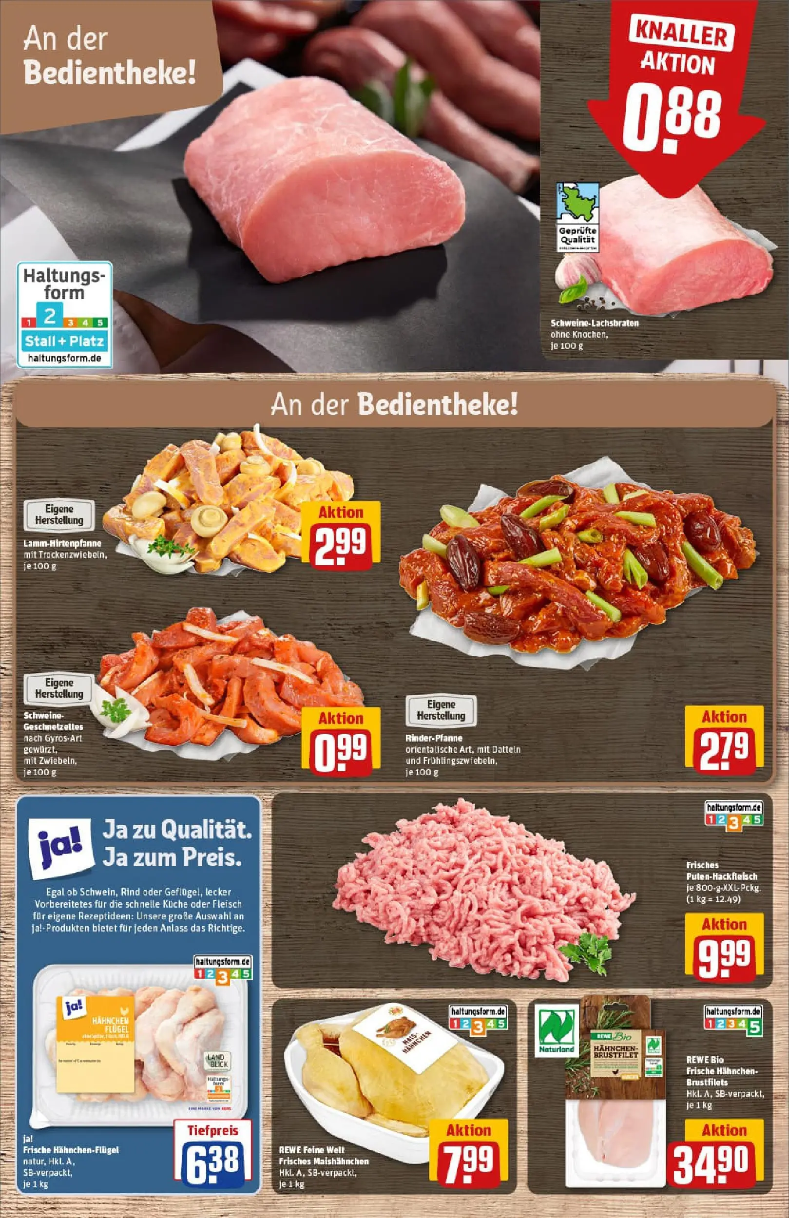 REWE Prospekt ab 13.10.2025 zum Blättern » Angebote | Seite: 8 | Produkte: Hahnchen, Küche, Fleisch