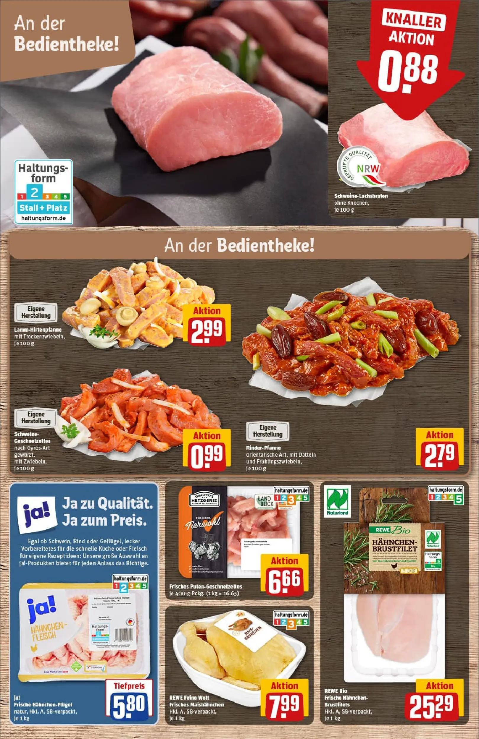 REWE Prospekt ab 13.10.2025 zum Blättern » Angebote | Seite: 8 | Produkte: Hahnchen, Küche, Fleisch