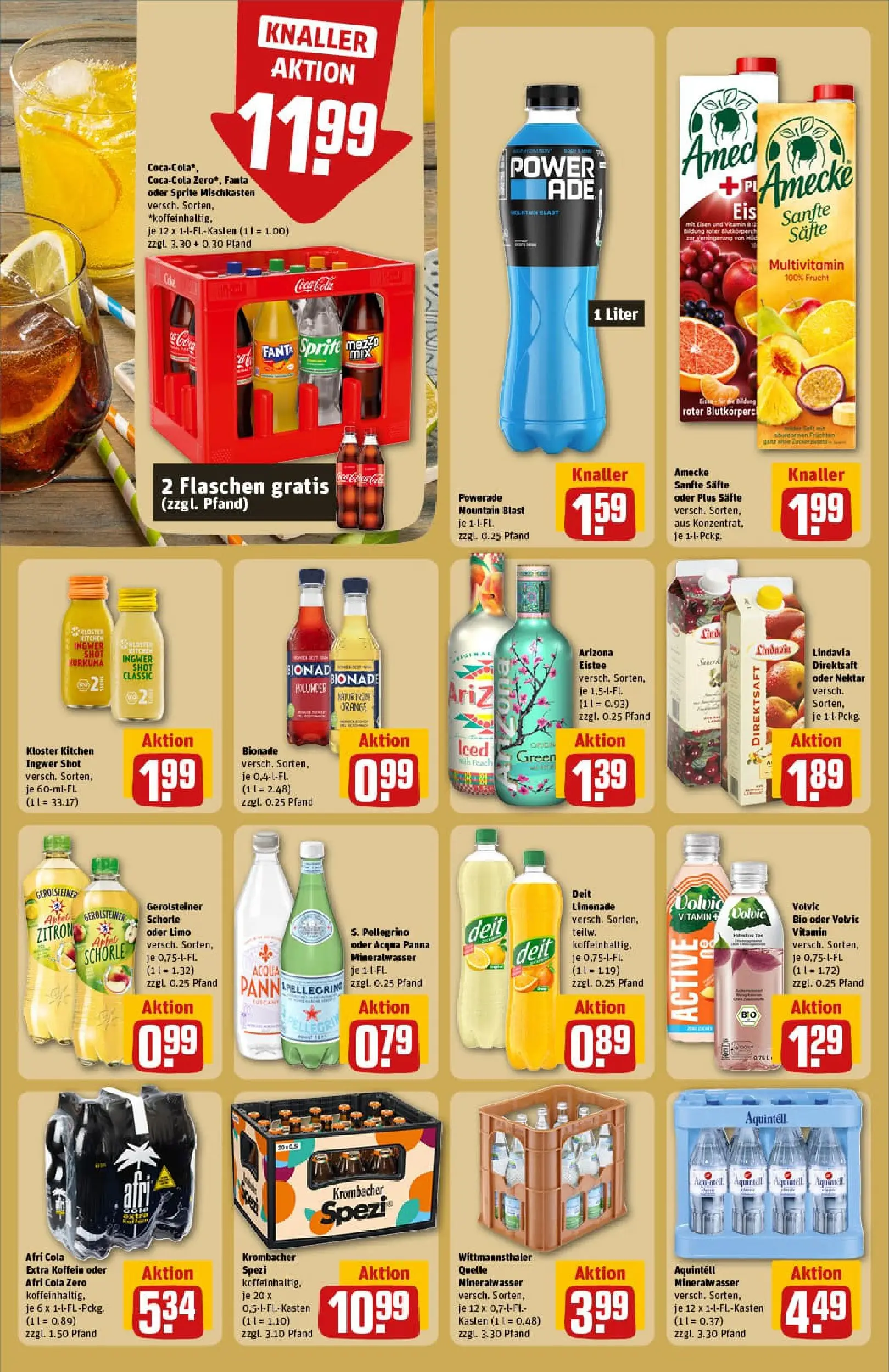REWE Prospekt ab 13.10.2025 zum Blättern » Angebote | Seite: 16 | Produkte: Cola, Limonade, Mineralwasser, Volvic