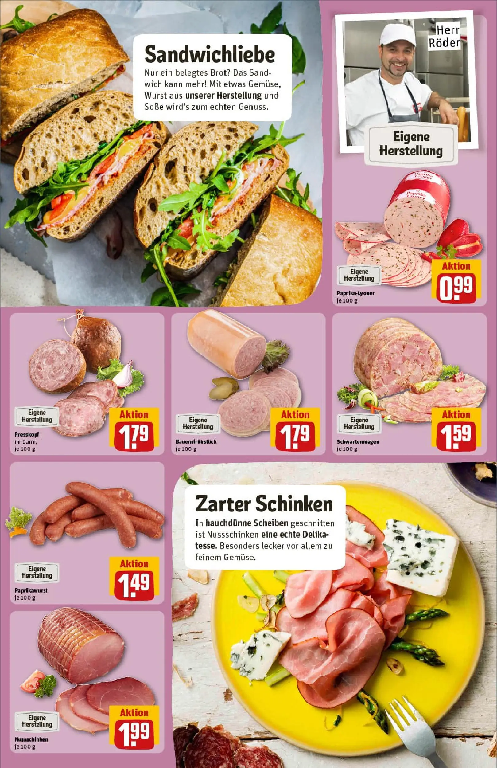 REWE Prospekt ab 13.10.2025 zum Blättern » Angebote | Seite: 13 | Produkte: Soße, Wurst, Brot, Schinken