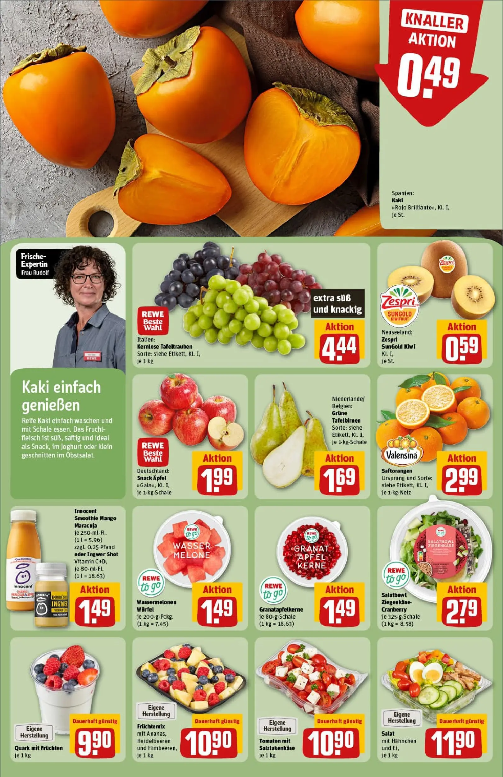 REWE Prospekt ab 13.10.2025 zum Blättern » Angebote | Seite: 6 | Produkte: Quark, Joghurt, Äpfel, Valensina