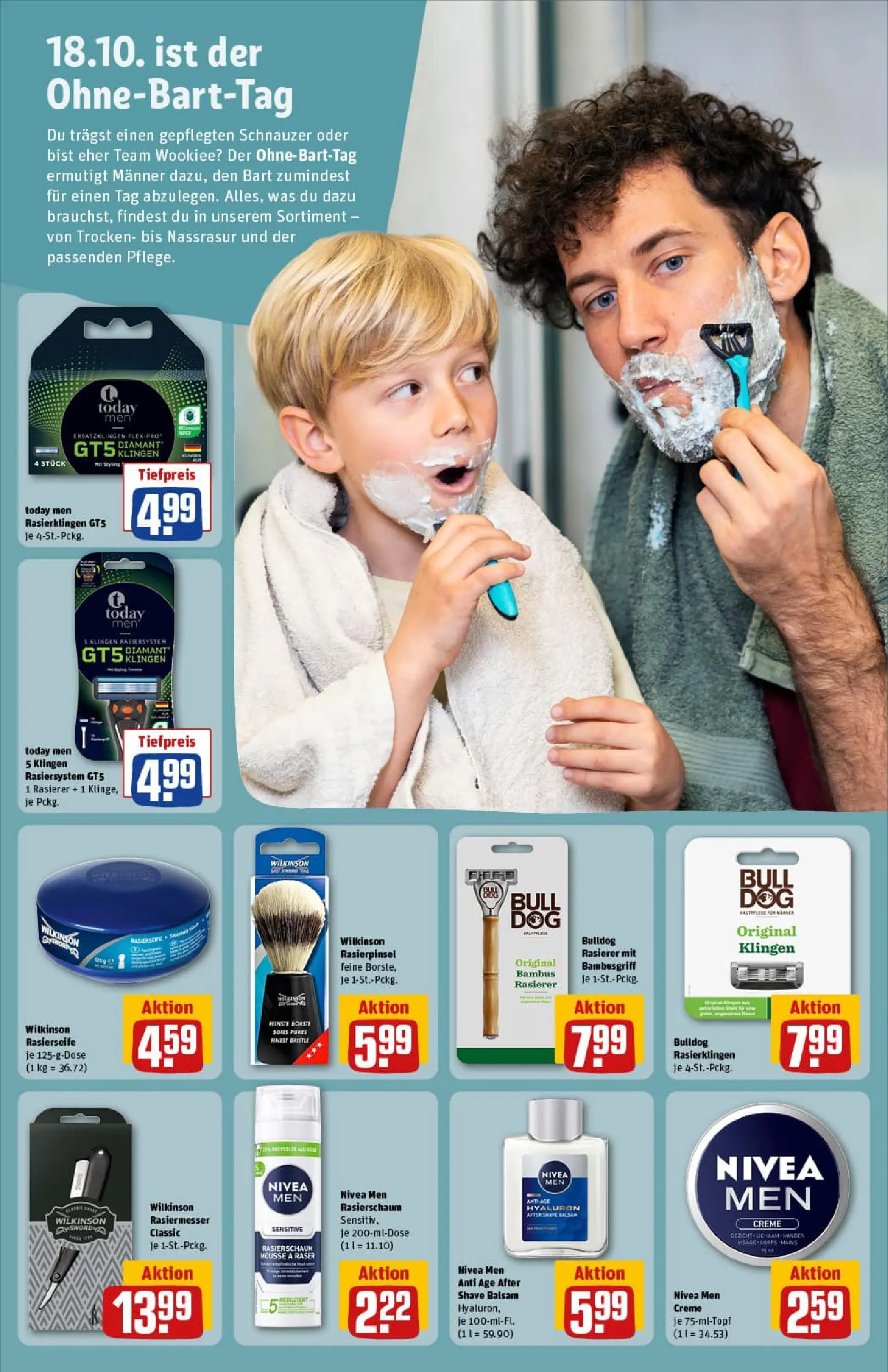 REWE Prospekt ab 13.10.2025 zum Blättern » Angebote | Seite: 16 | Produkte: Rasierer, Creme, Rasierschaum