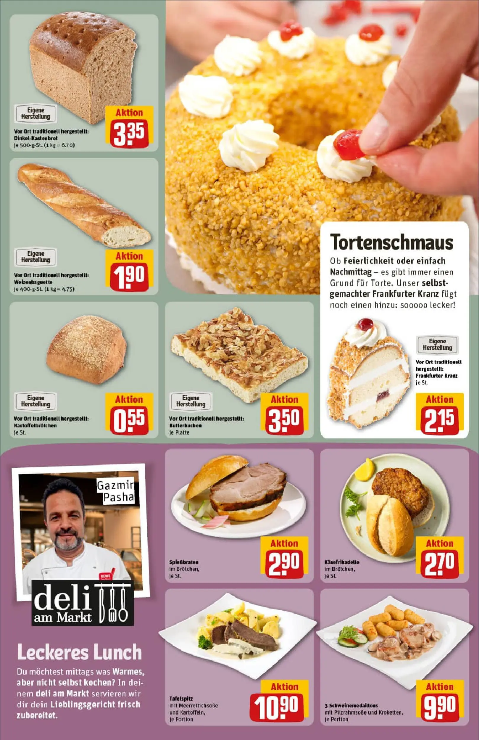 REWE Prospekt ab 13.10.2025 zum Blättern » Angebote | Seite: 13 | Produkte: Tafelspitz, Burger, Baguette, Soße