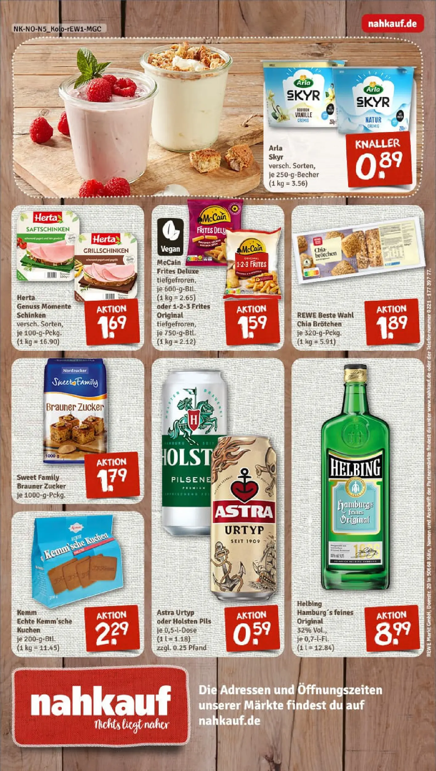 REWE Prospekt ab 13.10.2025 zum Blättern » Angebote | Seite: 12 | Produkte: Astra, Holsten, Skyr, Schinken