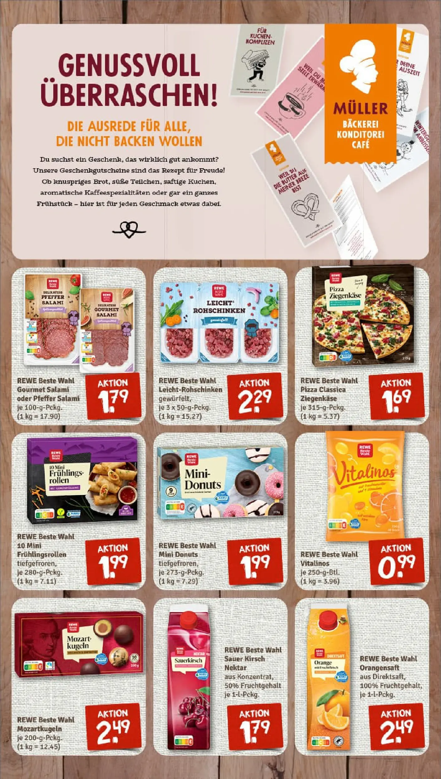 REWE Prospekt ab 13.10.2025 zum Blättern » Angebote | Seite: 7 | Produkte: Bäckerei, Ziegenkäse, Pfeffer, Kuchen