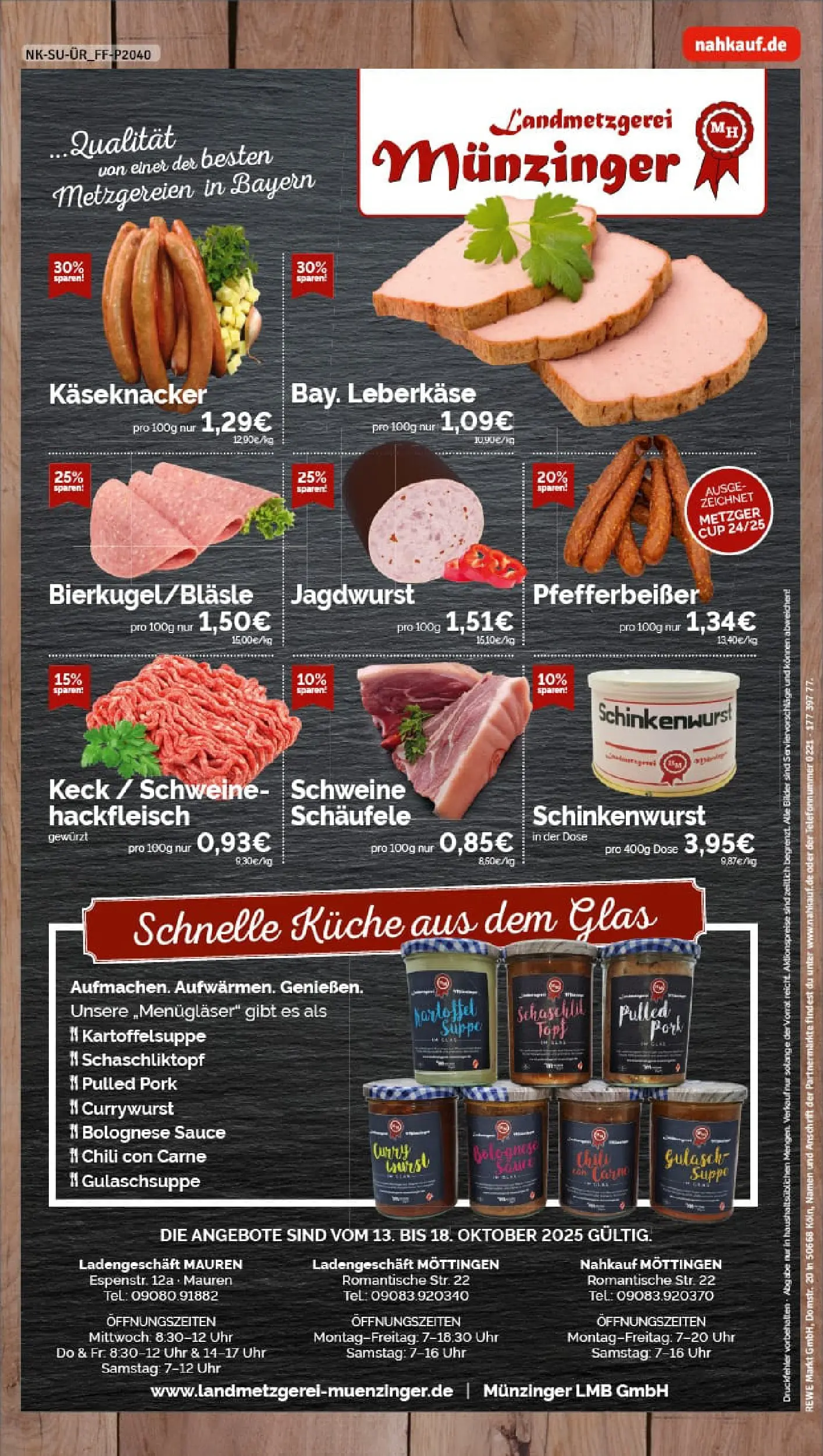 REWE Prospekt ab 13.10.2025 zum Blättern » Angebote | Seite: 8 | Produkte: Küche, Chili, Uhr, Hackfleisch
