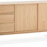 JYSK JYSK Bufet MEJLSKOV 2 uși 3 sertare stejar natur