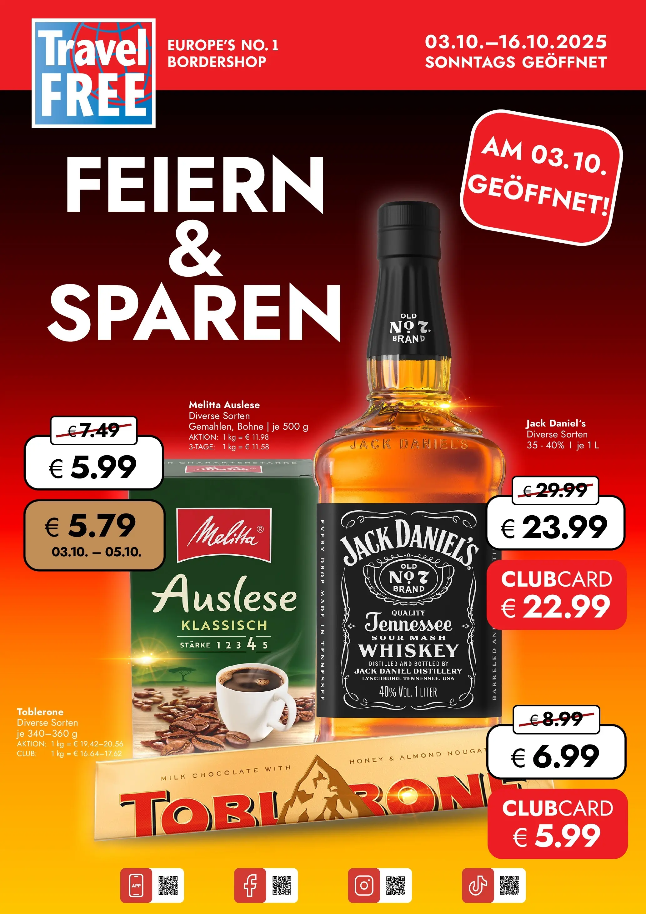 Travel FREE Flugblatt von 03.10.2025 - Aktuelle Angebote | Seite: 1 | Produkte: Whiskey