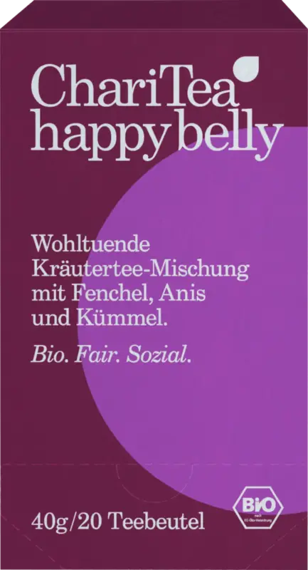 ChariTea Kräutertee "Happy Belly" mit Fenchel, Anis & Kümmel (20 Beutel)
