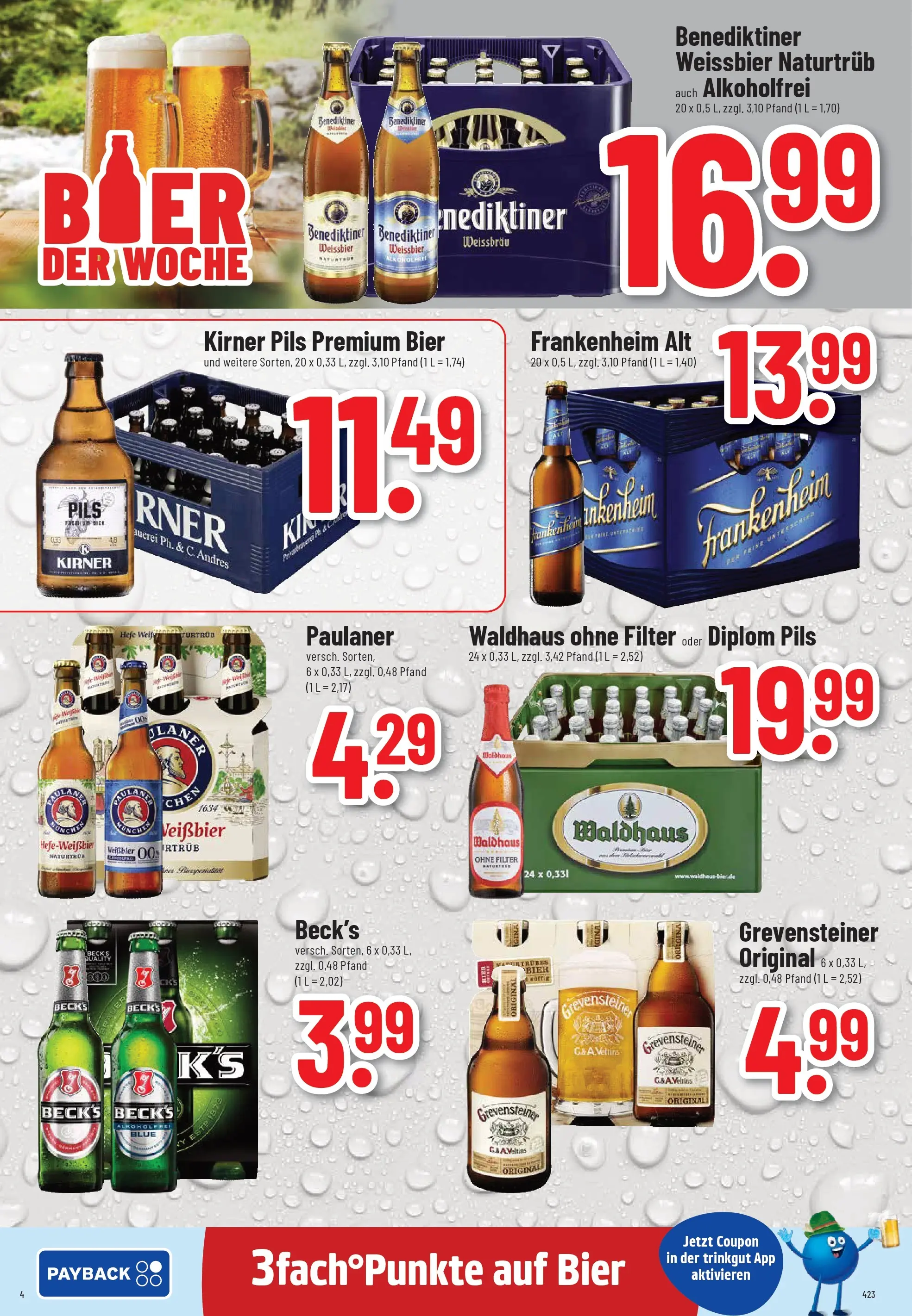 Trinkgut - trinkgut: Wochenangebote (ab 13.10.2025) » Angebote online | Seite: 4 | Produkte: Bier, Weißbier, Pils, Paulaner