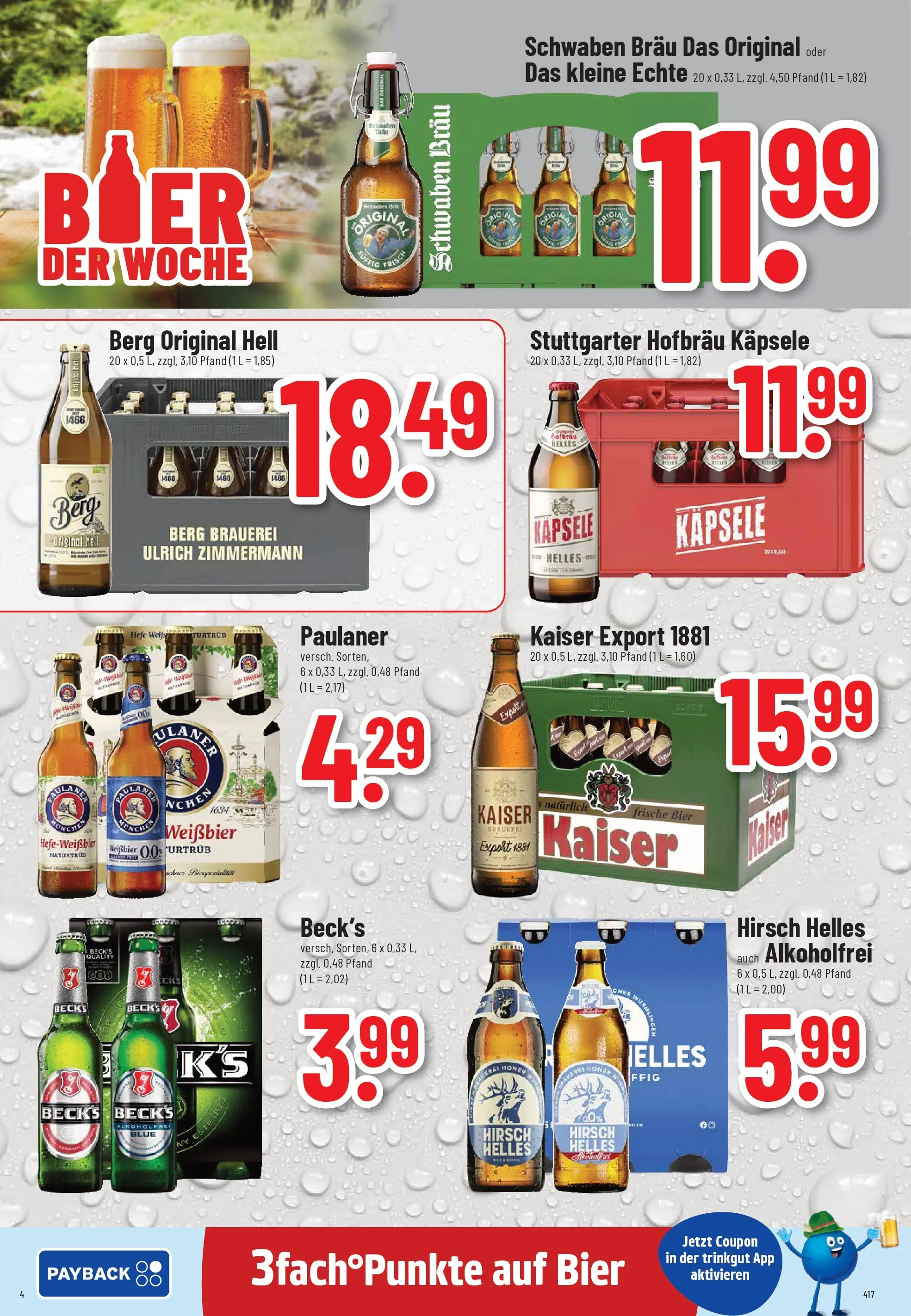 Trinkgut - trinkgut: Wochenangebote (ab 13.10.2025) » Angebote online | Seite: 4 | Produkte: Bier, Weißbier, Paulaner