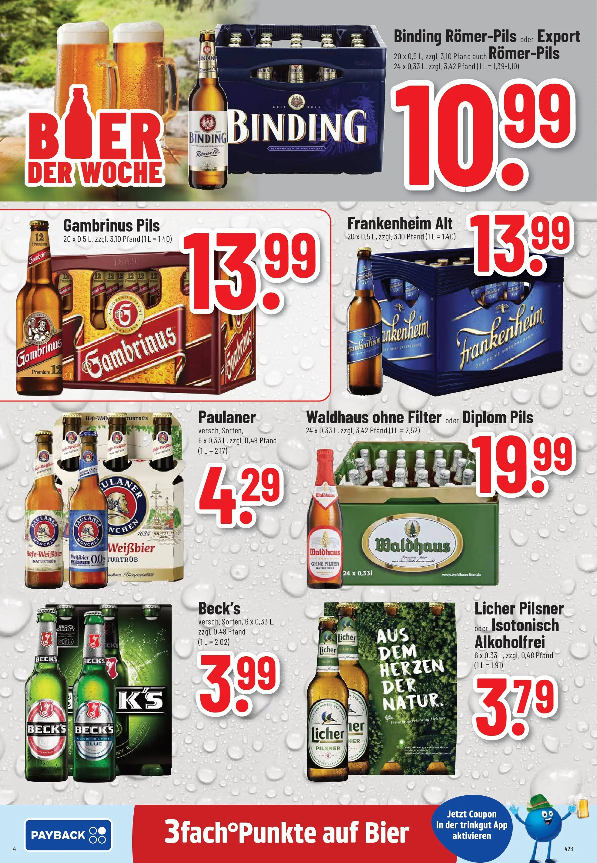 Trinkgut - trinkgut: Wochenangebote (ab 13.10.2025) » Angebote online | Seite: 4 | Produkte: Bier, Weißbier, Pils, Paulaner