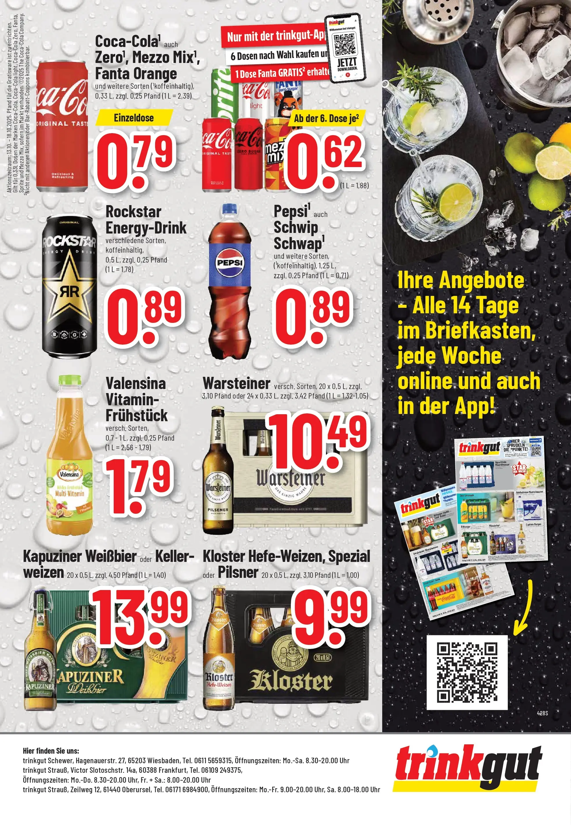 Trinkgut - trinkgut: Wochenangebote (ab 13.10.2025) » Angebote online | Seite: 8 | Produkte: Fanta, Sprite, Warsteiner, Pepsi