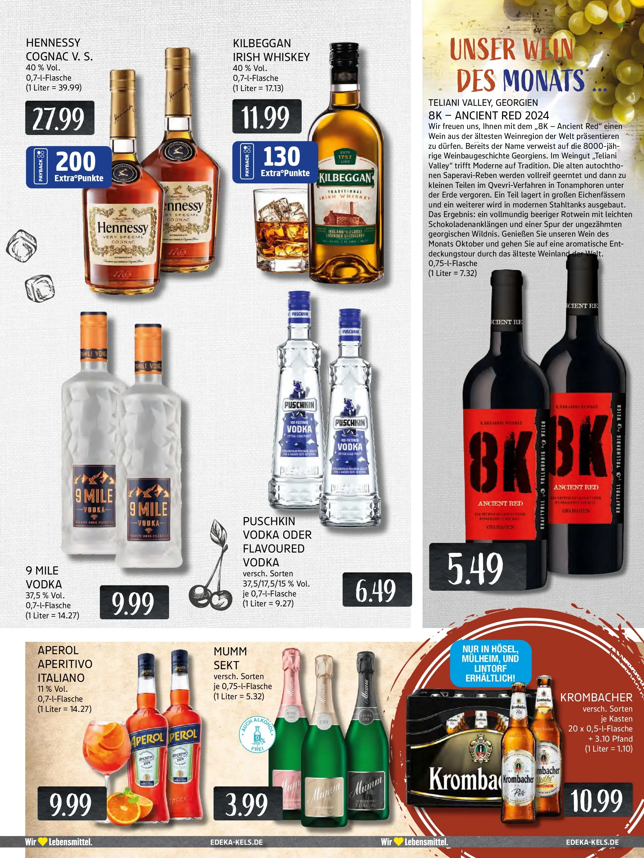 Edeka prospekt Ratingen-Hösel	 (ab 06.10.2025) » Angebote Online | Seite: 15 | Produkte: Mumm sekt, Rotwein, Pils, Aperol