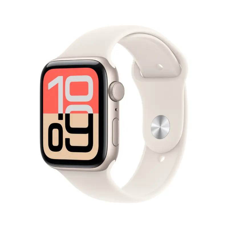 Смарт часовник APPLE WATCH SE3 STARLIGHT ALUMIN CASE STARLIGHT SPORT BAND M/L MEH54 40 MM, GPS, WLAN, ПУЛСОМЕР